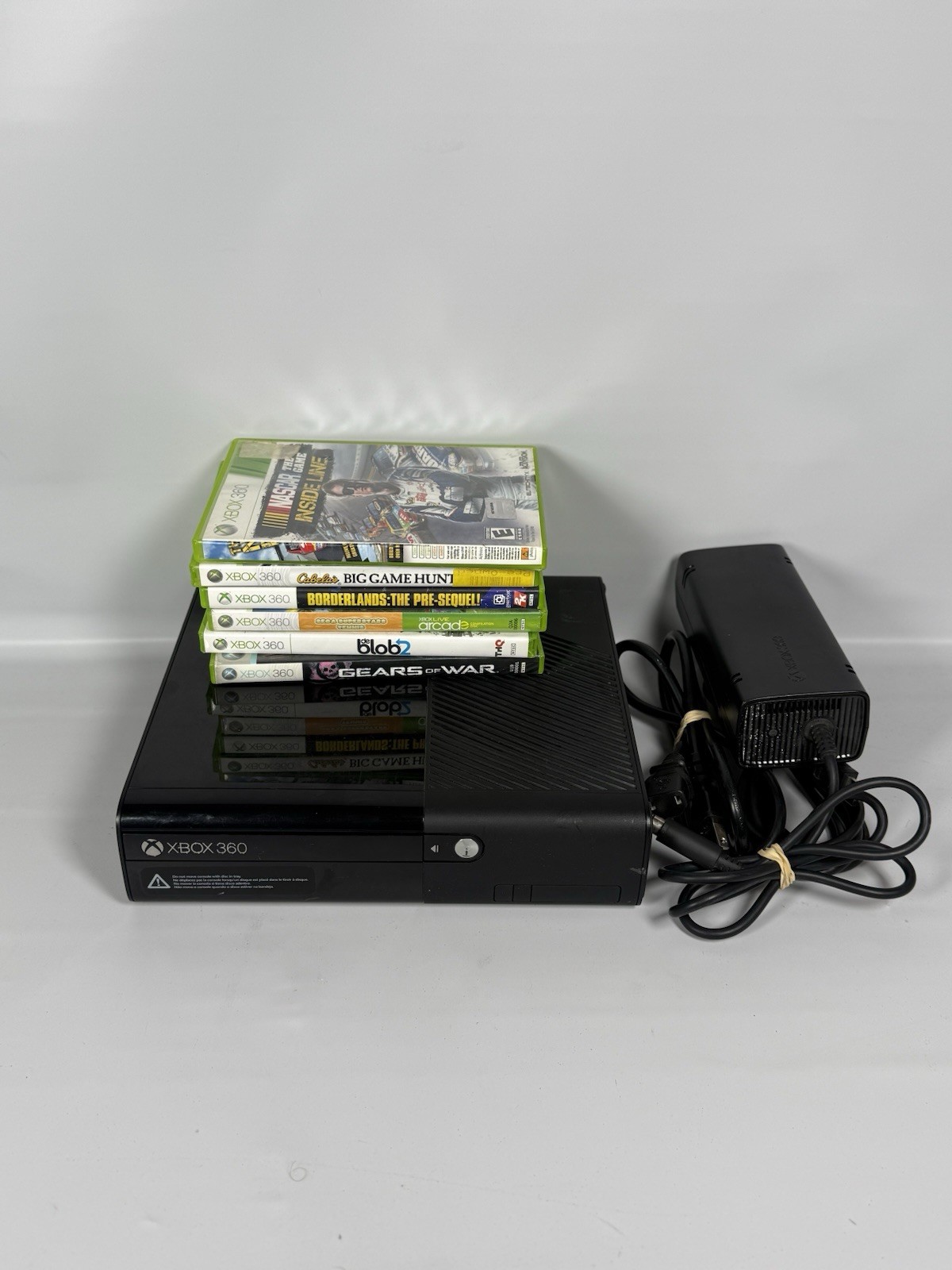 Microsoft Xbox 360 E 1538 Console Bundle | 6 Games | Cords | Tested & Working
