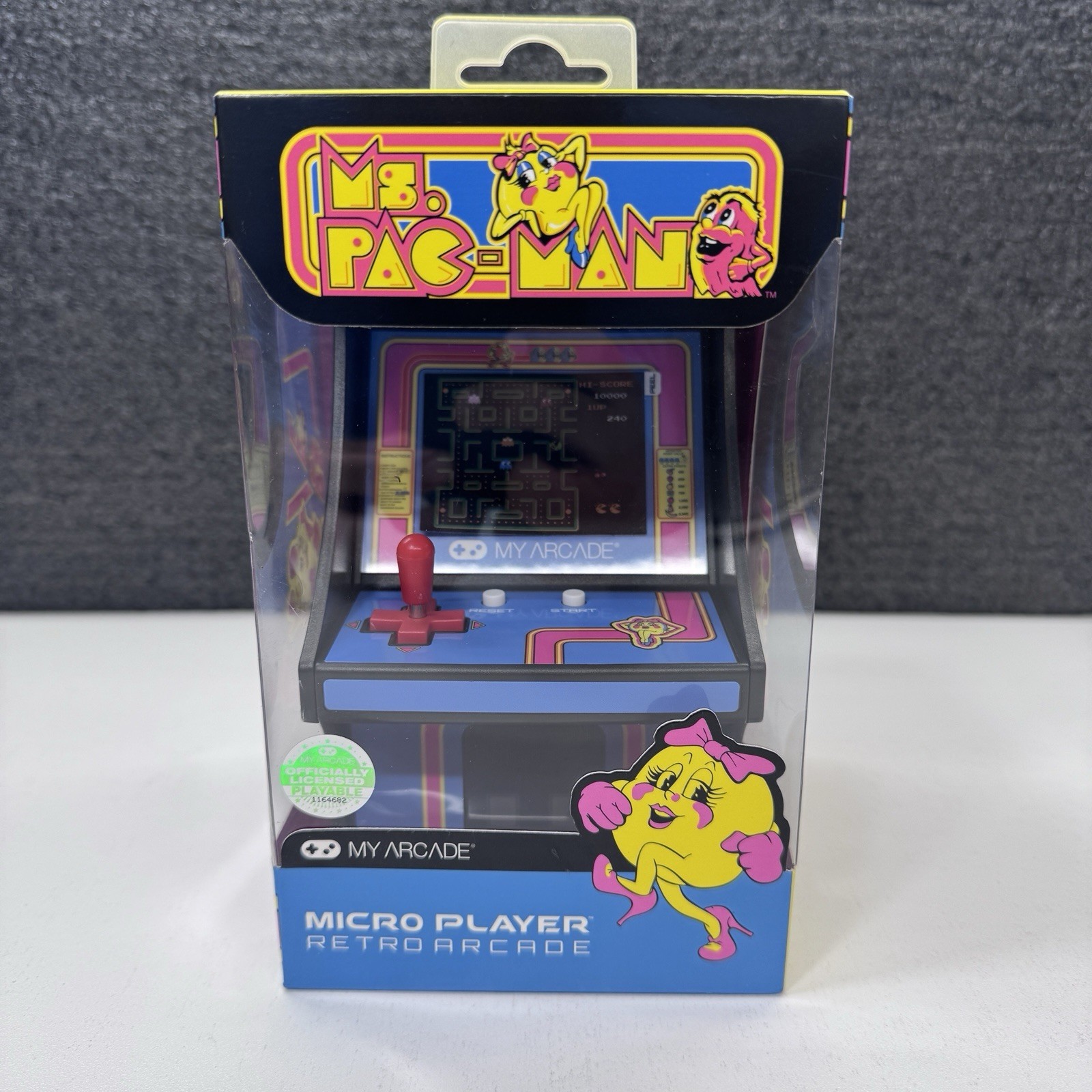 My Arcade Ms.Pac-Man Micro Player – Blue/Pink NEW