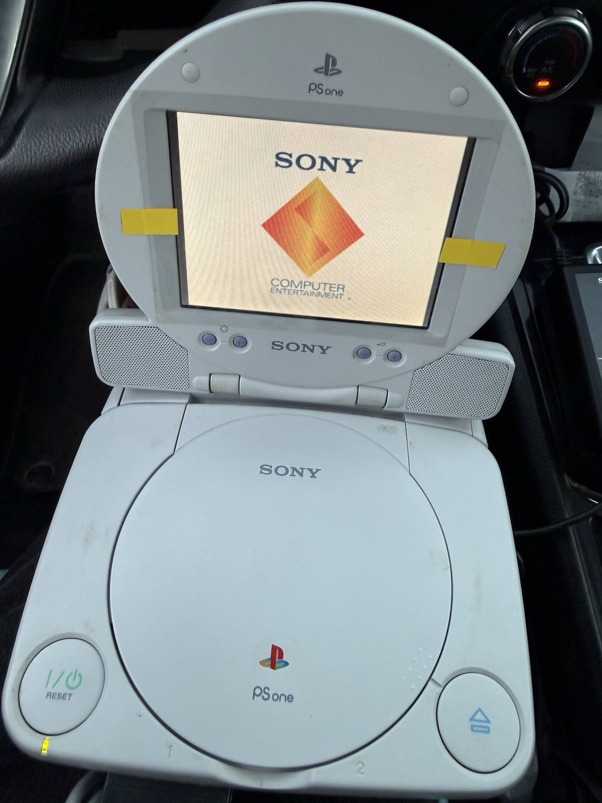 Sony PSone Console Bundle w/ LCD Screen Fully Tested! (Please Read Description)