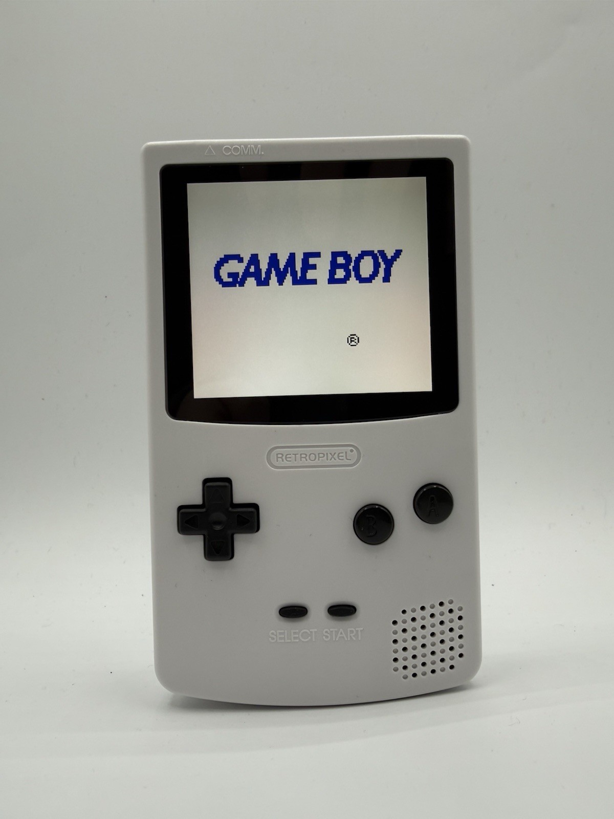 White And Black USB C Rechargeable Nintendo Gameboy Color Gameboy Mod IPS Screen