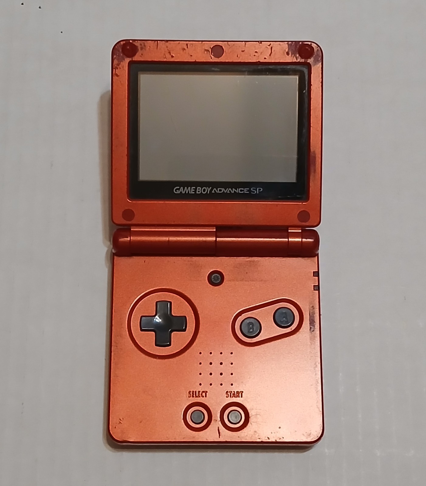 Nintendo Game Boy Advance SP Handheld System – Flame Red (PARTS OR REPAIR)