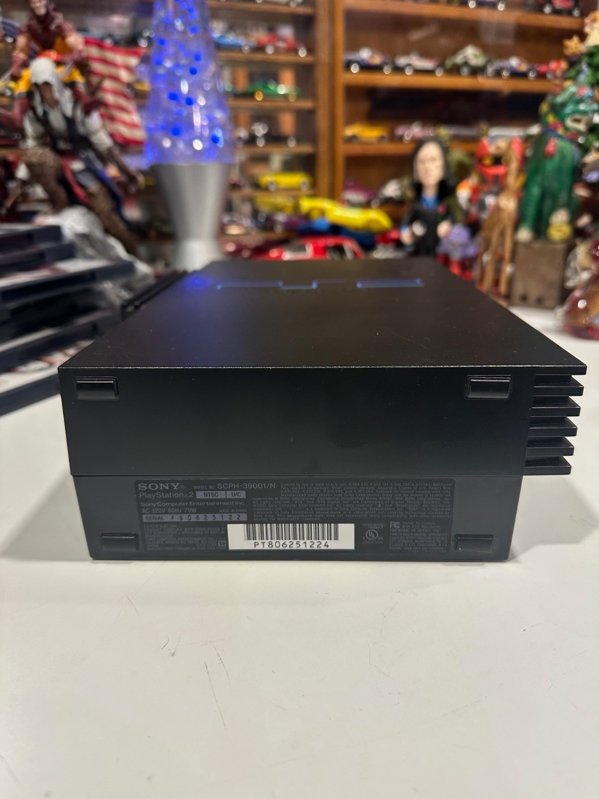 Sony PlayStation 2 Black Console Network Adaptor scph-39001 OEM Cords + 7 Games