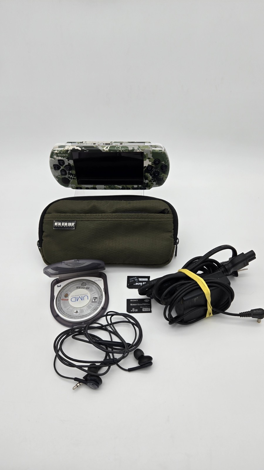 Metal gear solid Limited Edition PSP, With Case, Game, Upgraded Storage Mod