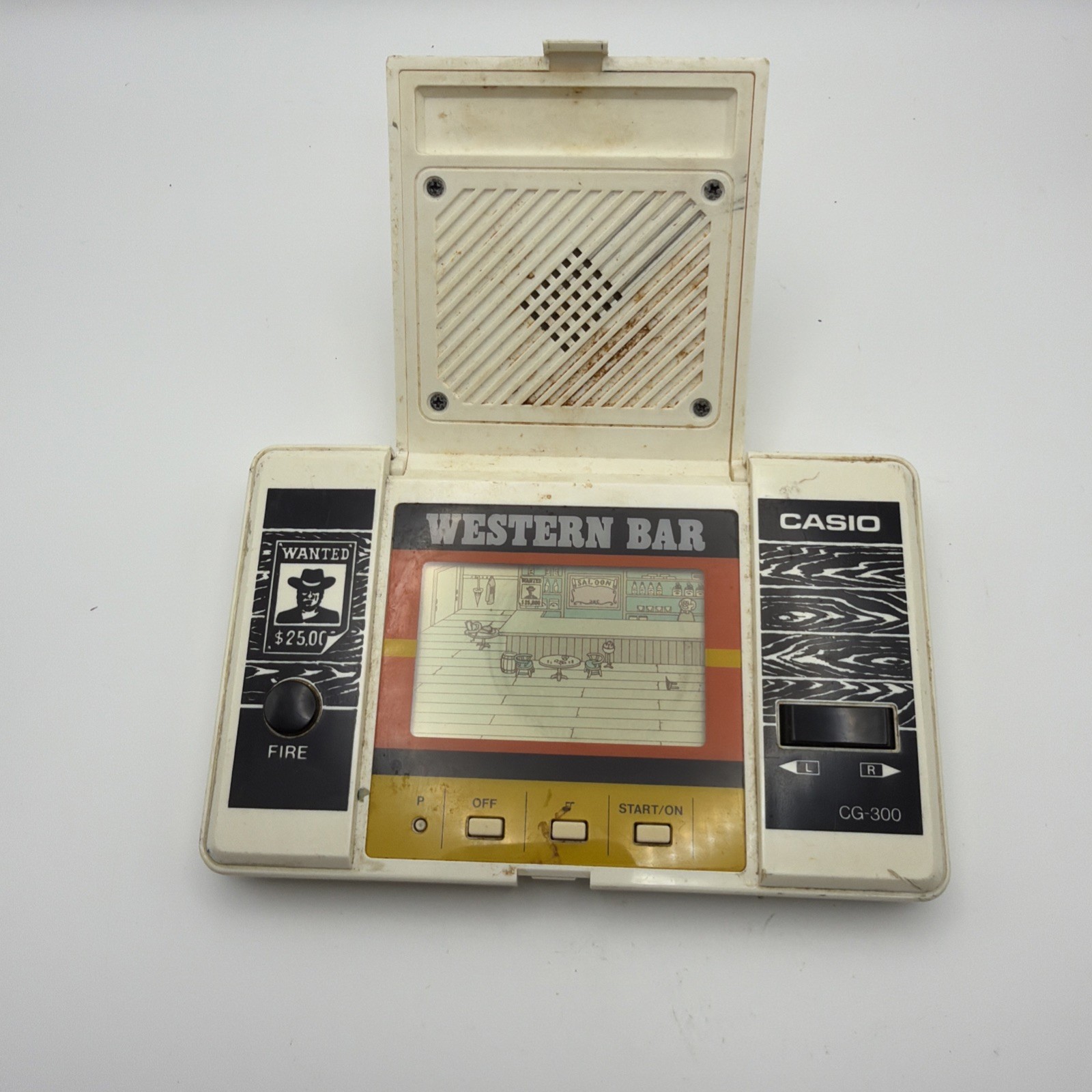 WESTERN BAR CASIO GAME WORKING CG-300 Japan 1984 – Missing Battery Cover – Read