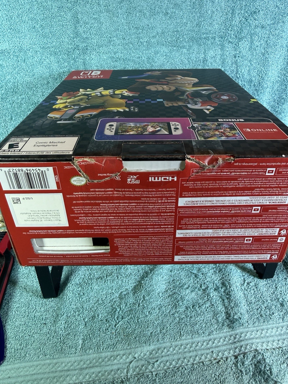 OFFICIAL Nintendo Switch Box & Joy Con Charging Grip & Left & Right Wrist Straps