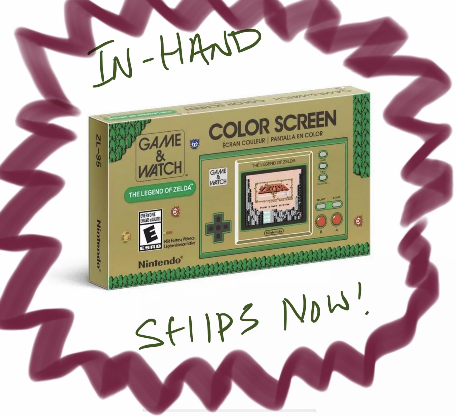 Nintendo Game and Watch Legend of Zelda II Link’s Awakening Electronic Handheld