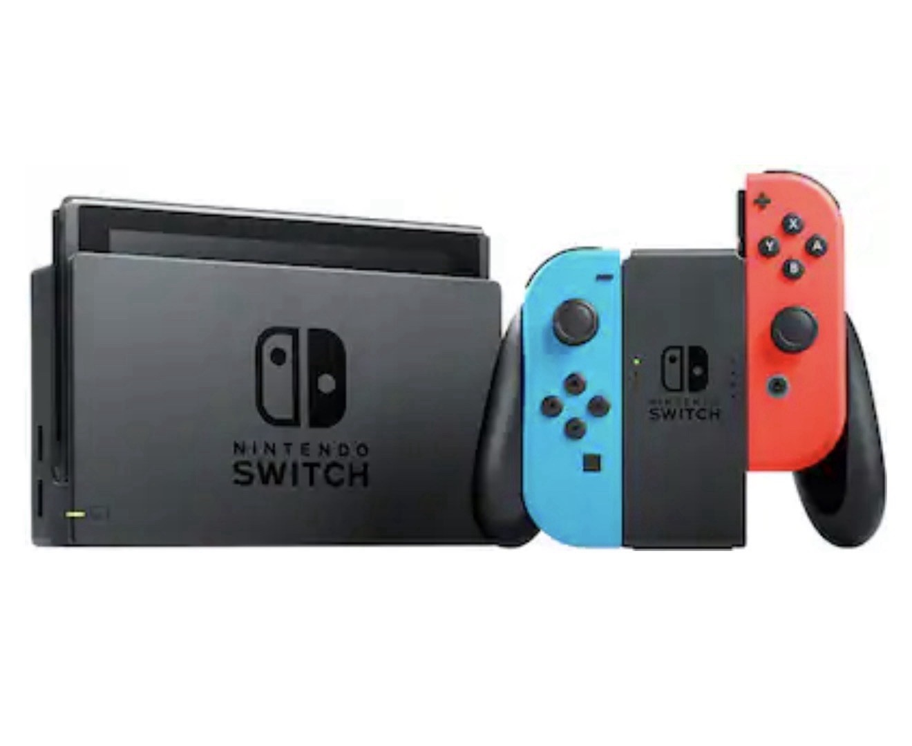 Nintendo Switch Console Gray w/ Dock Neon Blue/Red Joy-Con 32GB 1080p Wi-Fi