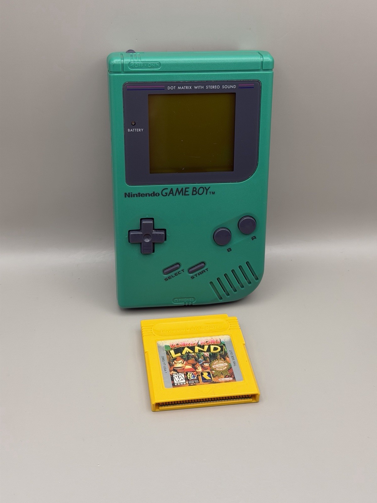 Nintendo Game Boy DMG Play It Loud Green – All OEM – Clean! – Tested w/ DK Land