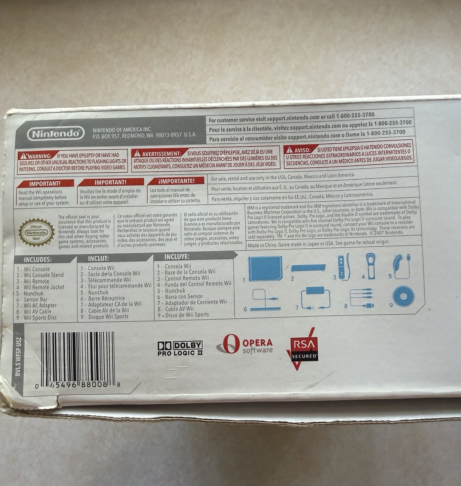 Nintendo Wii Console White Bundle Boxed with Manuals And 2 Games (RVL-001)