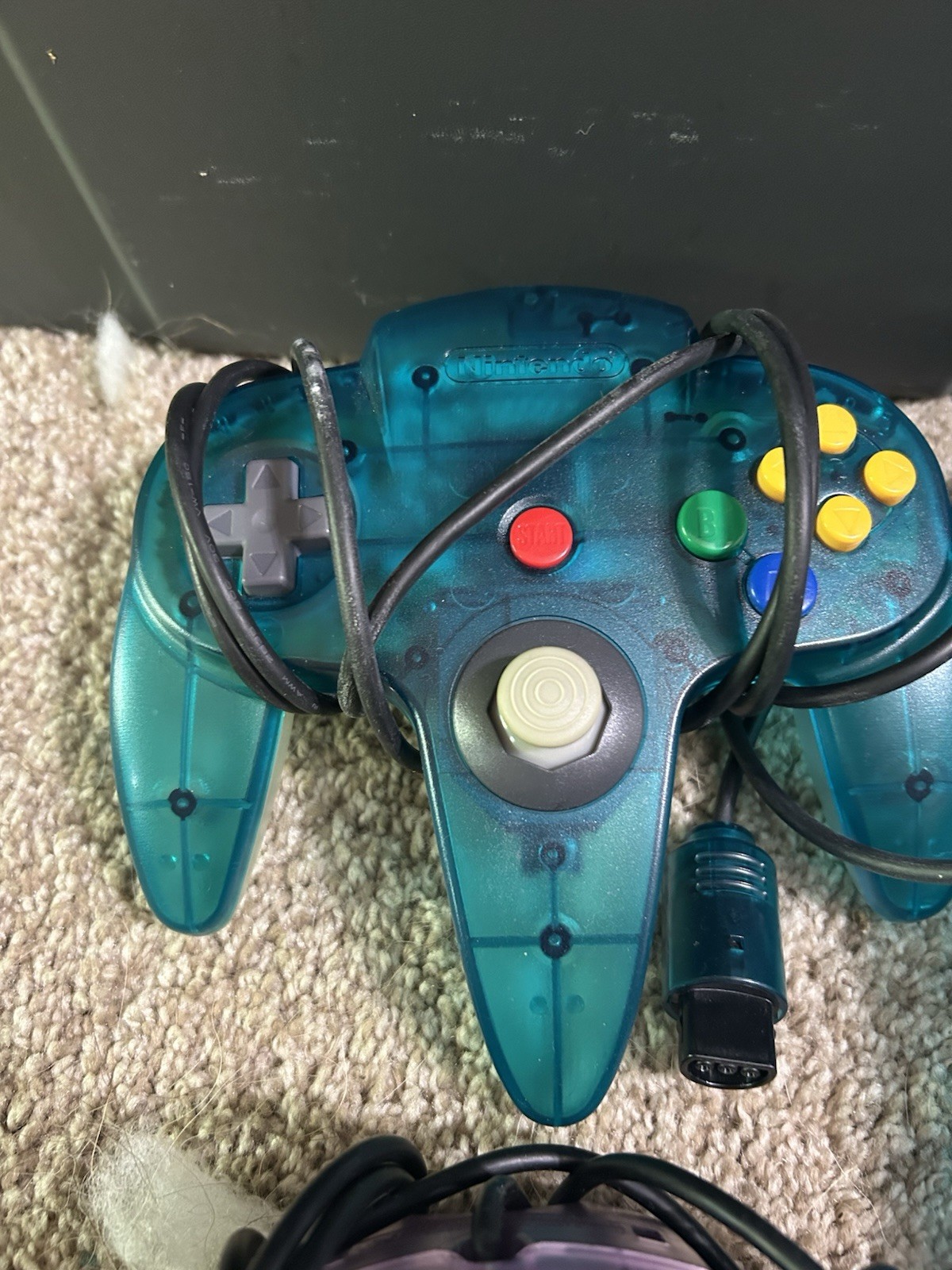 Region Free Nintendo 64 Blue Console w/ 2 Controllers, Expansion Pack ,and Game