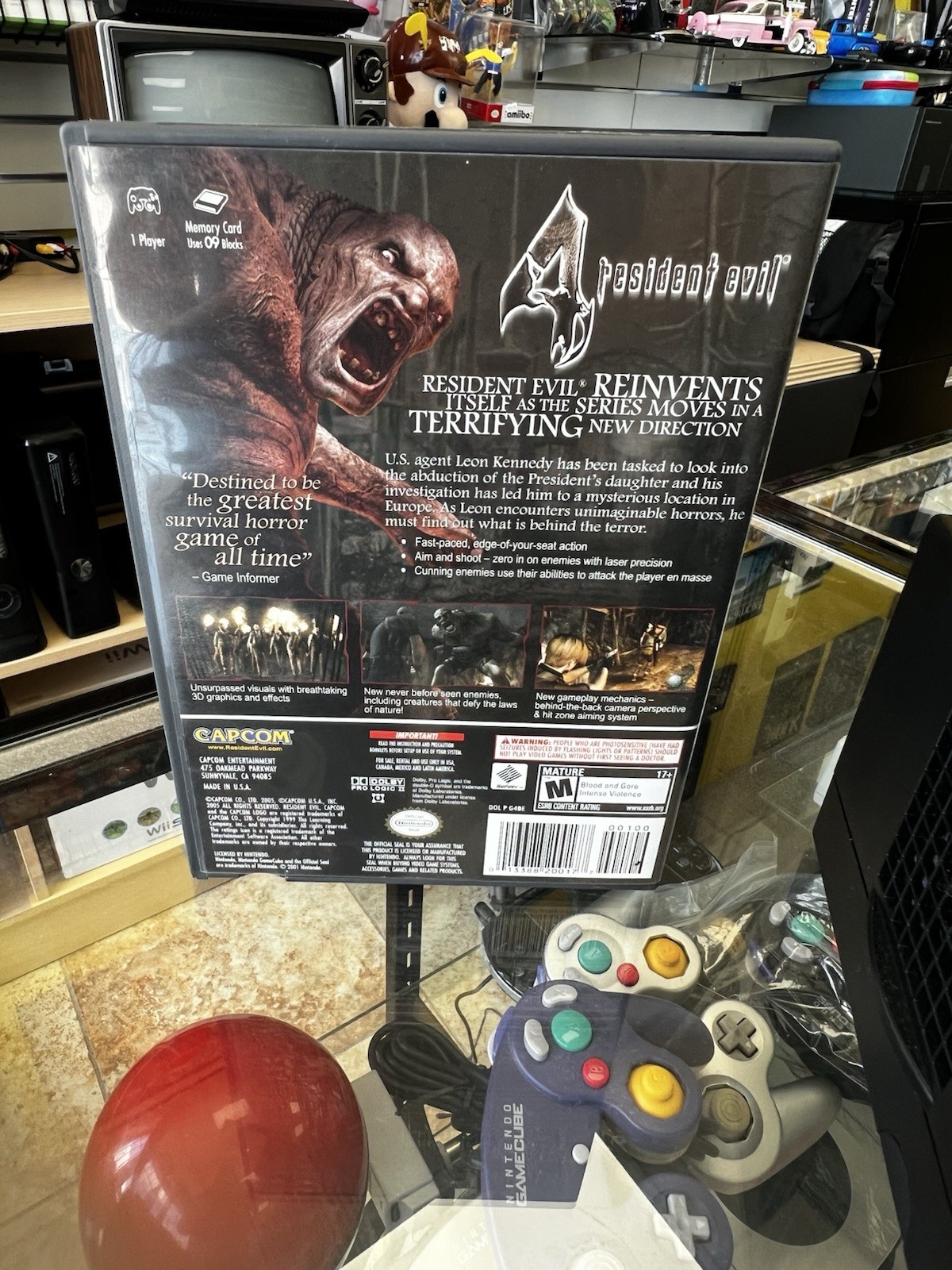 Nintendo GameCube With One Controller And Resident Evil 4 And Need For Speed Un