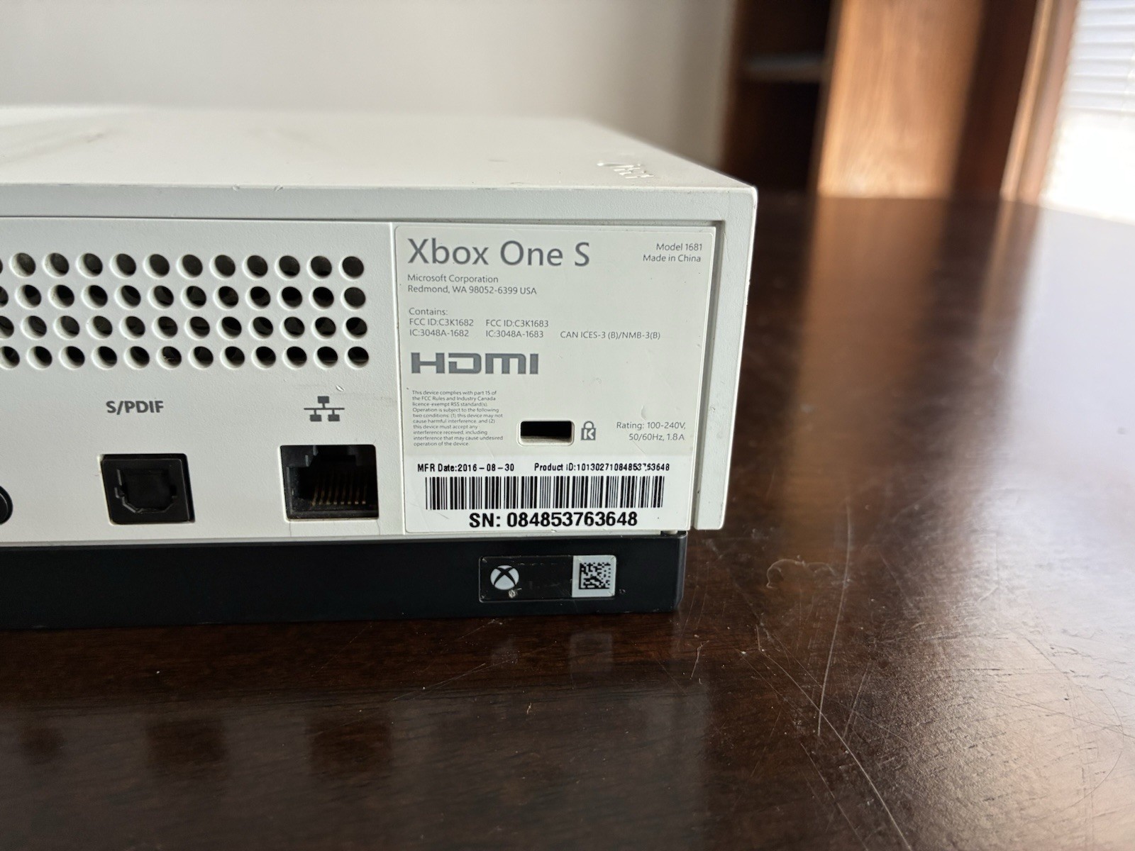 Microsoft Xbox One S 500GB Console Only White TESTED & WORKING