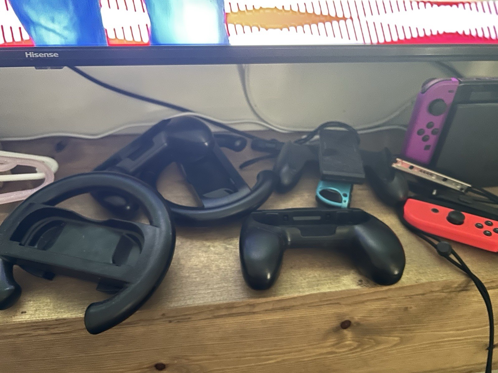 Nintendo Switch Console Black Dock, Joy-Con Purple/Yellow/Red