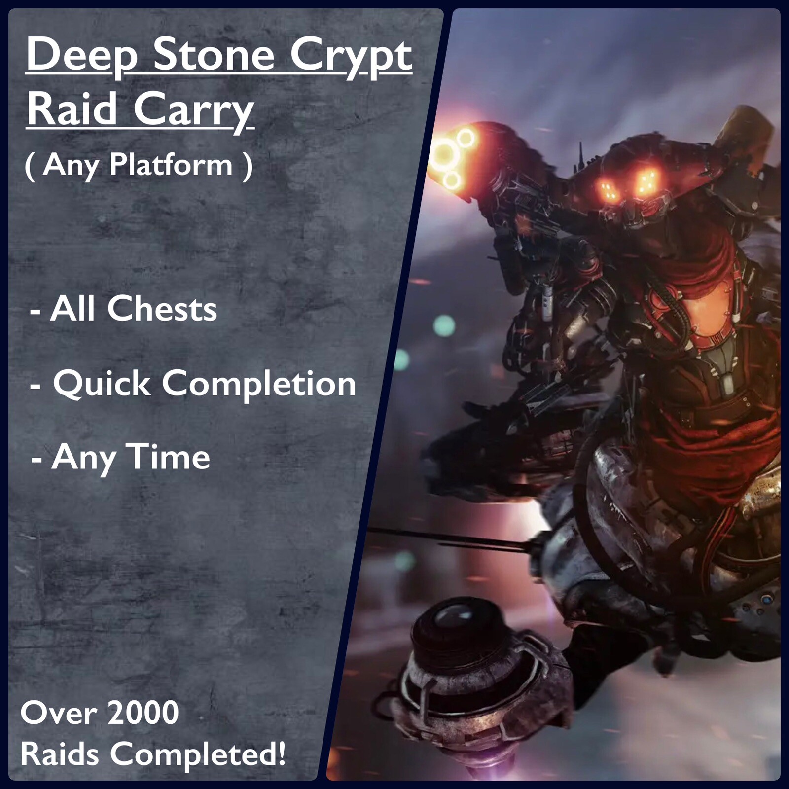 Deep Stone Crypt Raid — Carry (Any Platform)