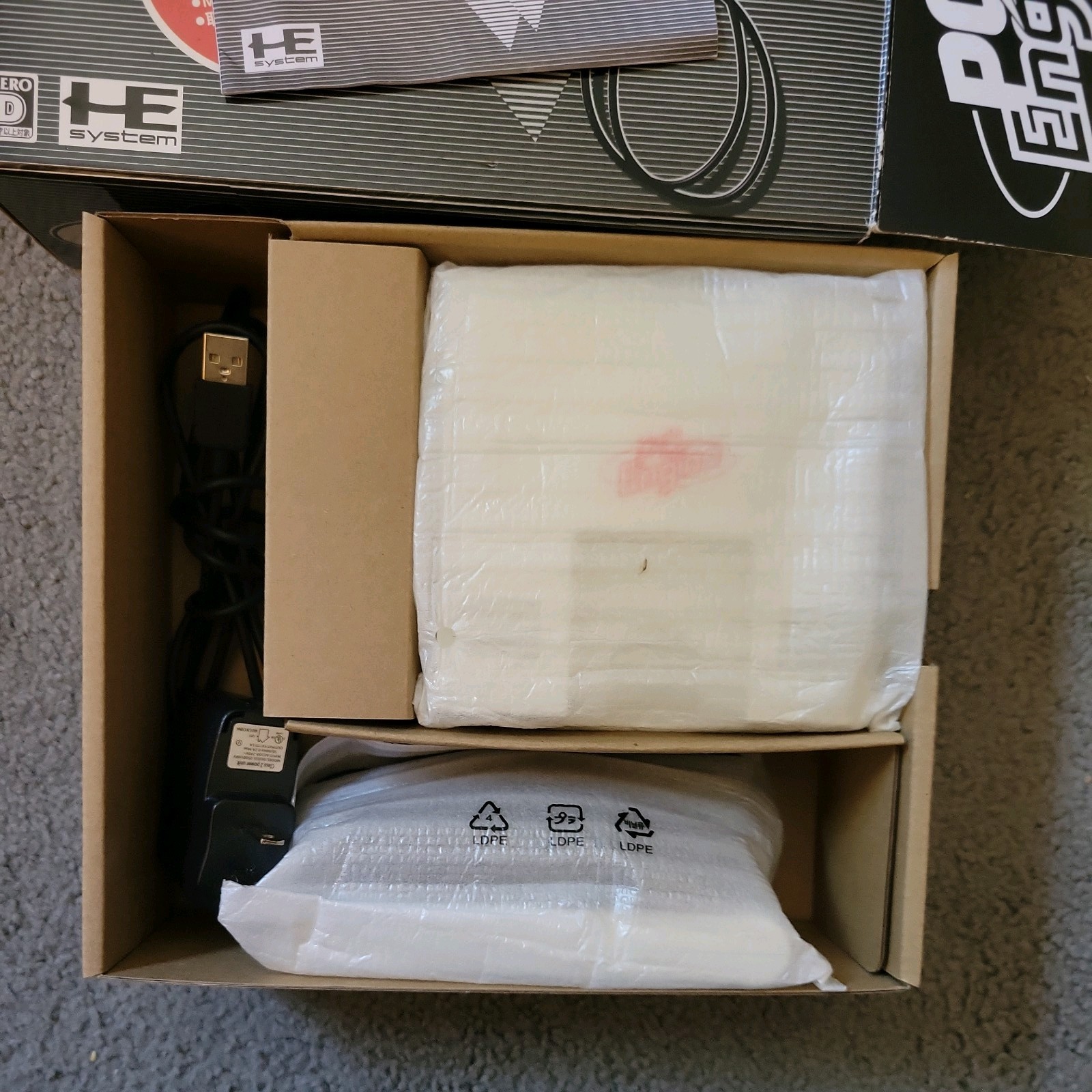 PC Engine mini Turbo GrafX Japan Konami Console with extra controller Very Rare!