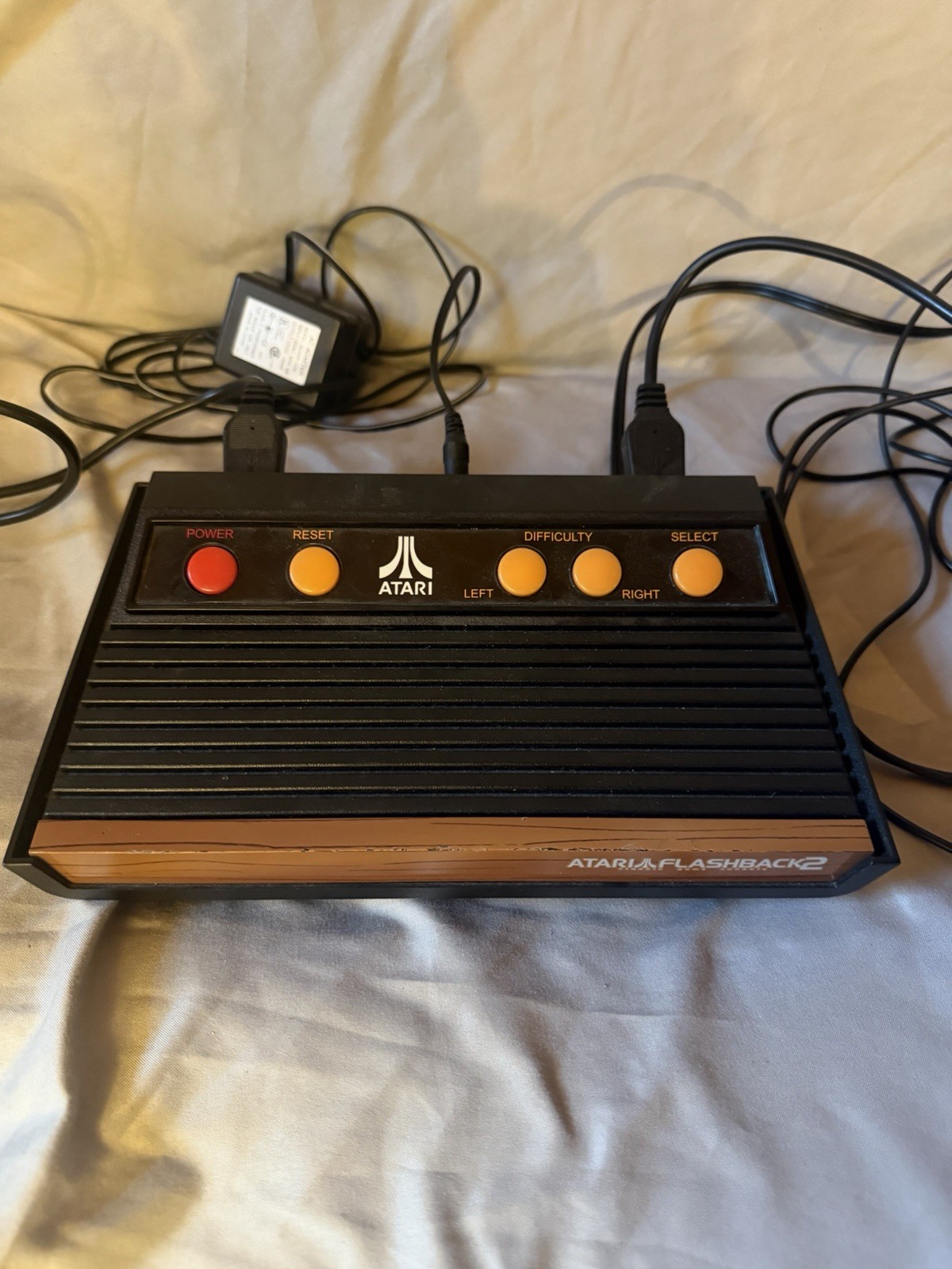 Atari Flashback 2 Console System Controllers Power Cord Complete Tested Working