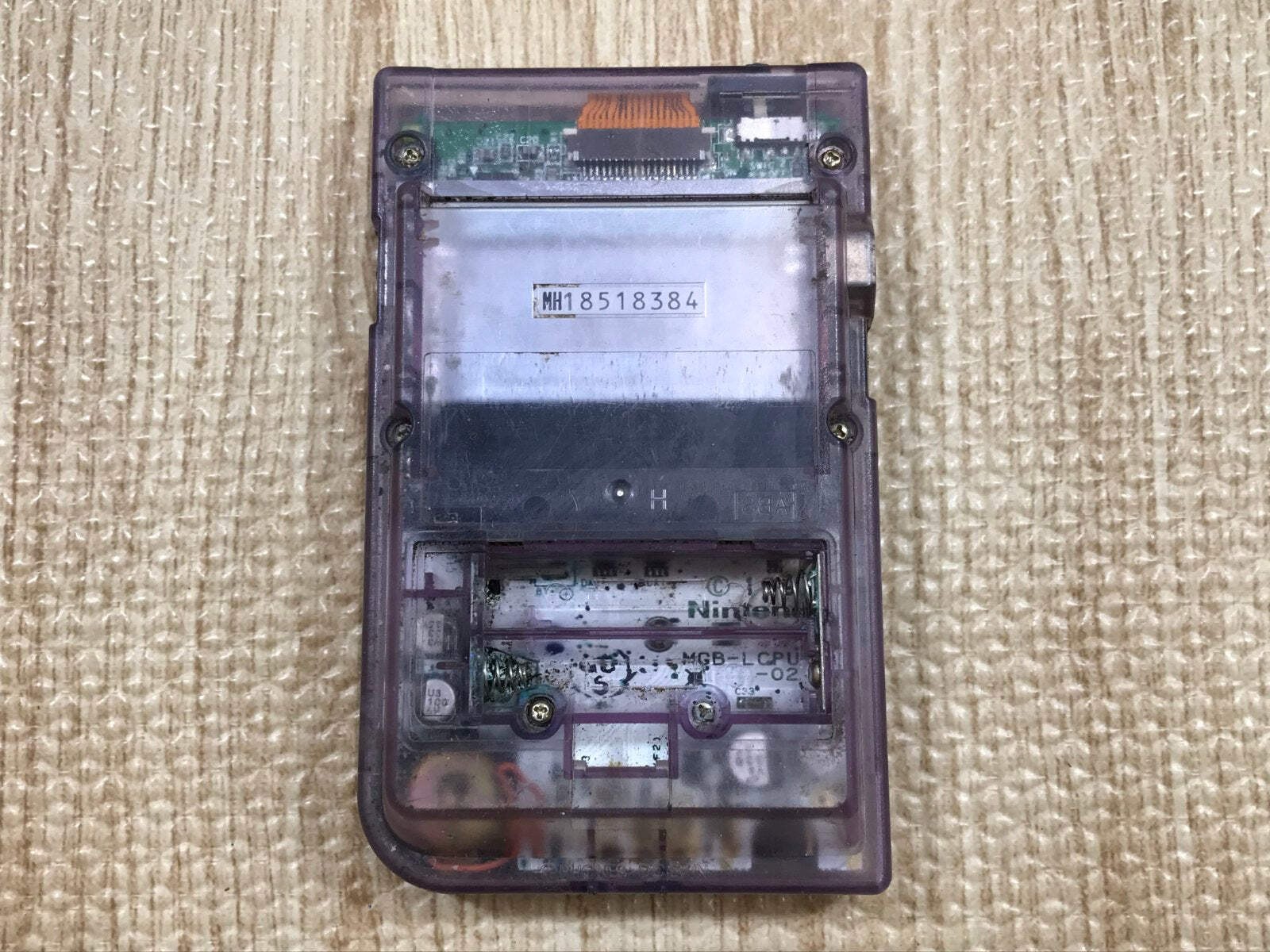 GameBoy Pocket Clear Purple Console Nintendo Japan – Not Working LG9025