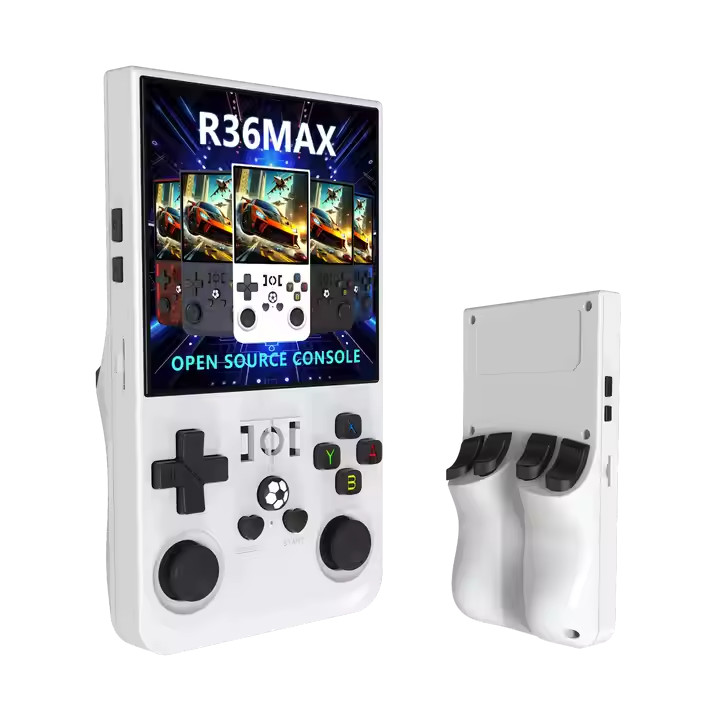 R36 Max 4 Inch IPS Screen Open Source Retro Pocket Handheld Video Game 128GB 22K