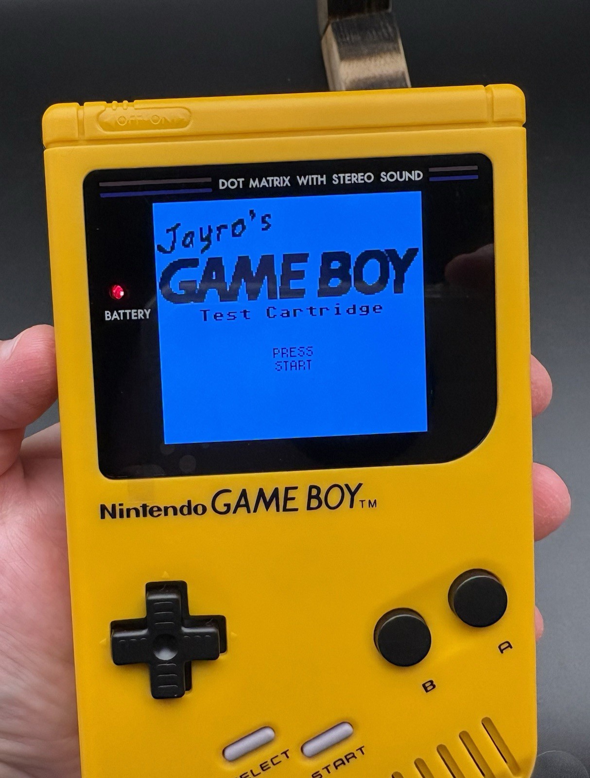 Yellow Original Gameboy DMG-01 With Backlit Laminated Glass IPS Screen