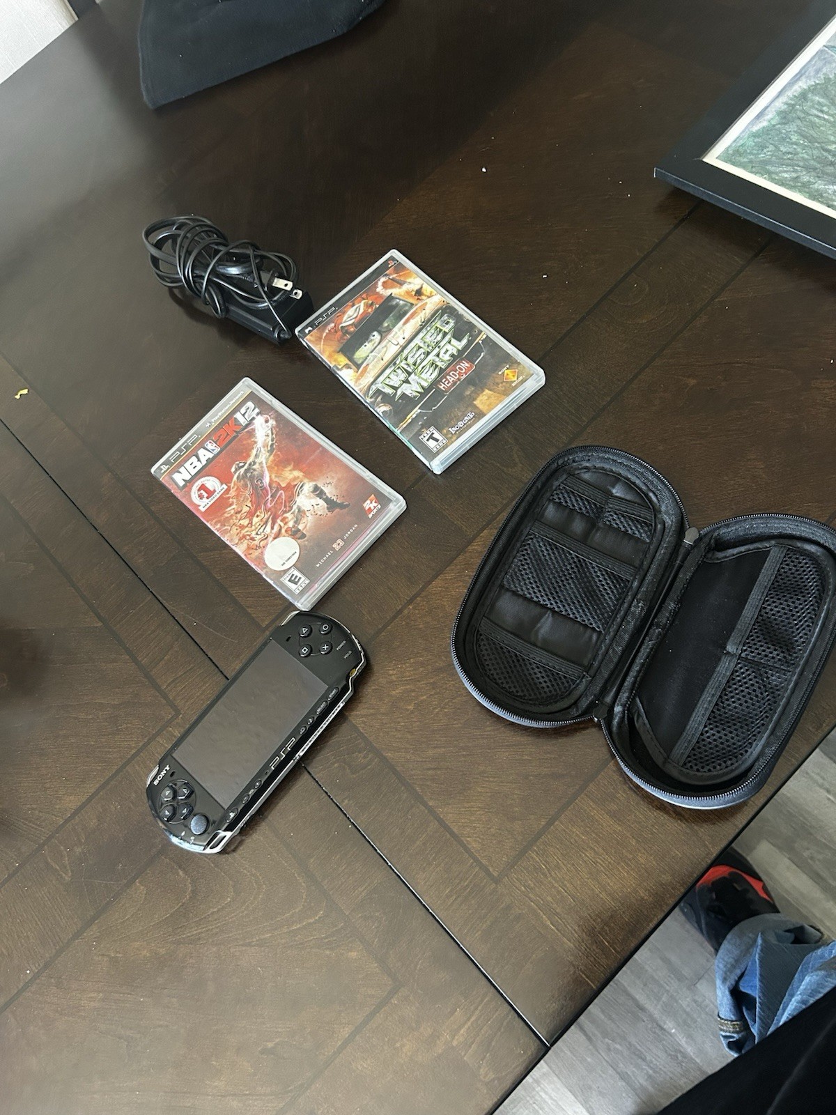 Sony PSP-3000 w/ Charger, Case, 28 Different games.