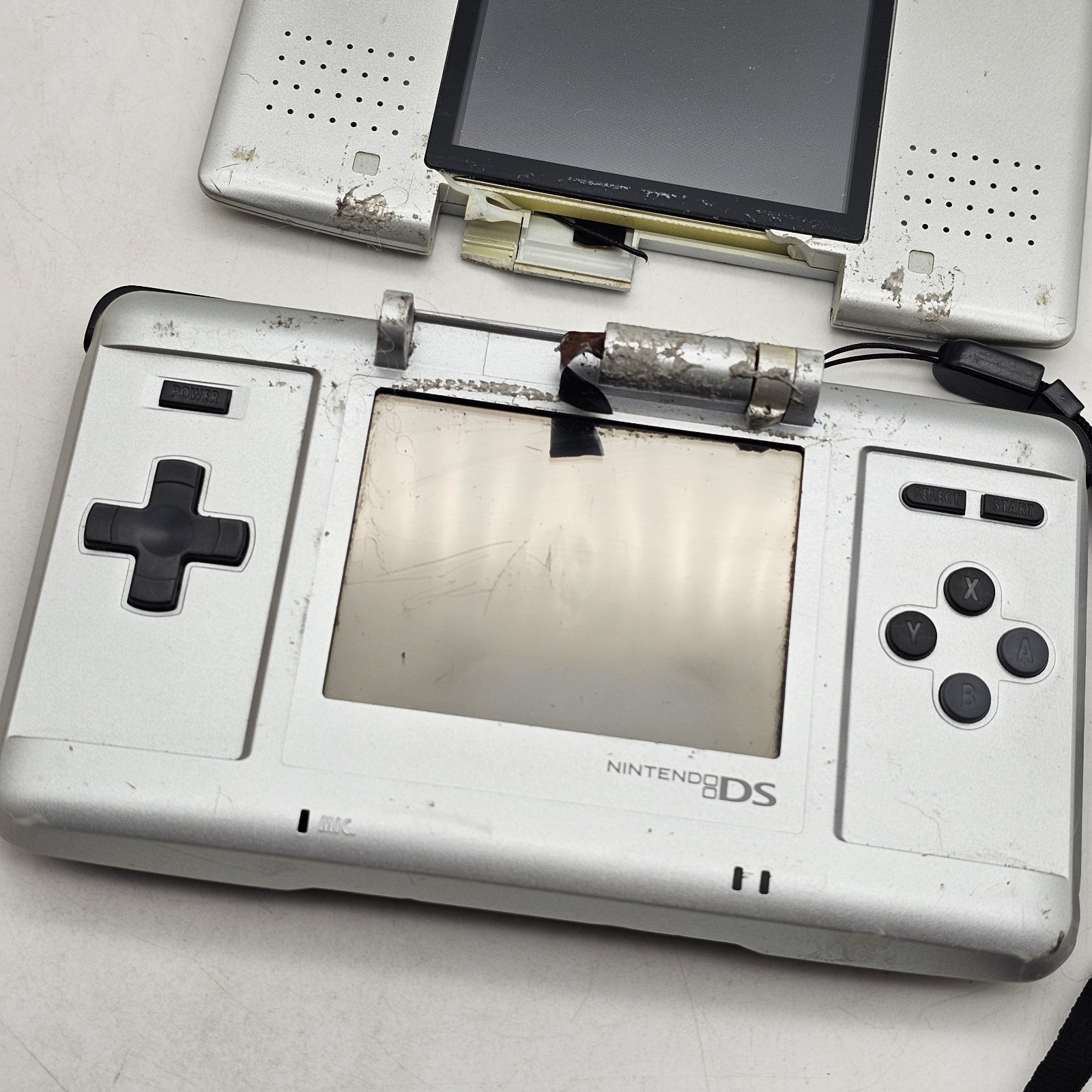 Nintendo DS Silver Handheld System – For Parts or Repair Only