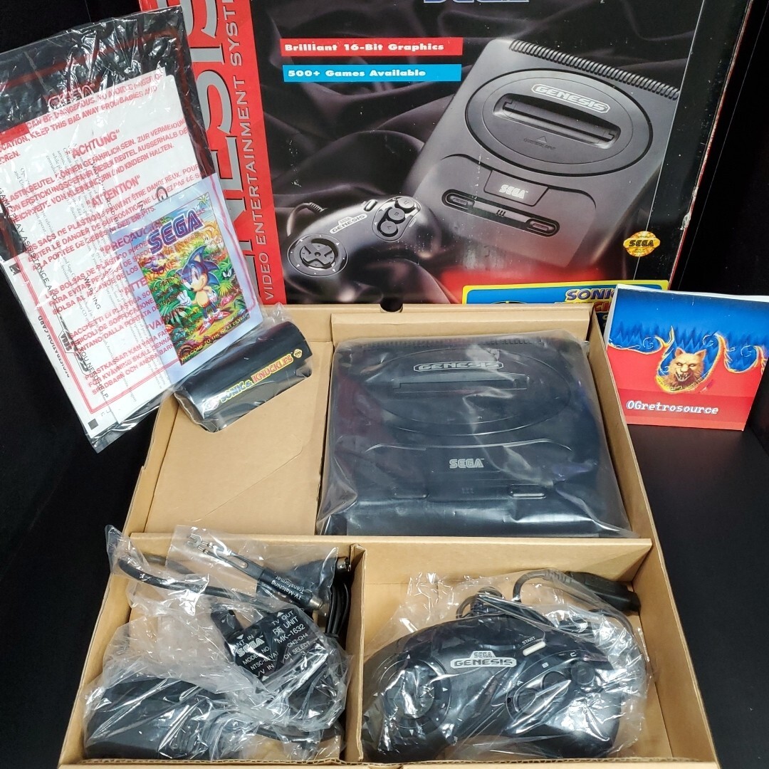Sega Genesis Console Model 2 RARE CIB Boxed SONIC & KNUCKLES -Cleaned & Tested