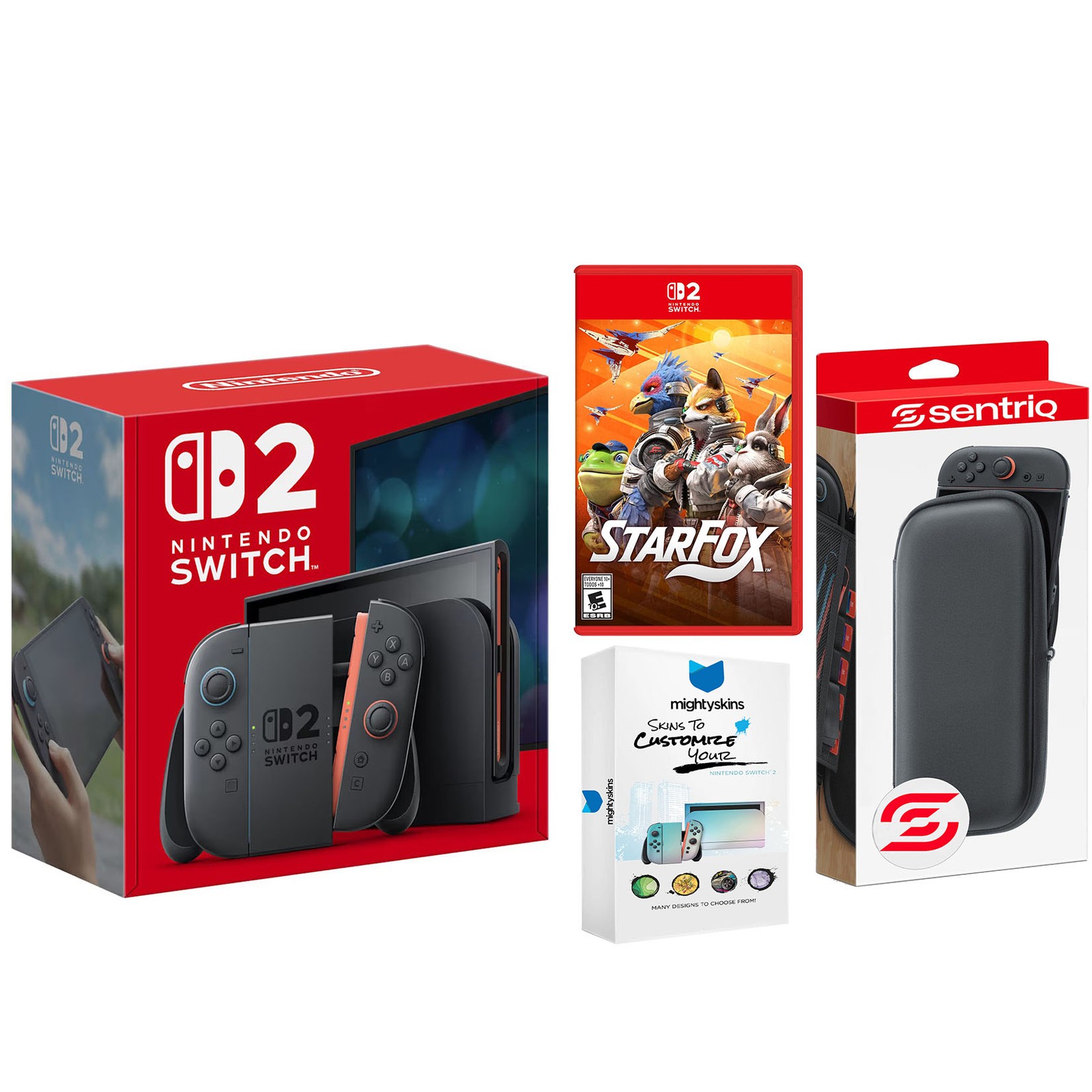 Nintendo Switch 2 Console with Star Fox Game and Protective Case Bundle