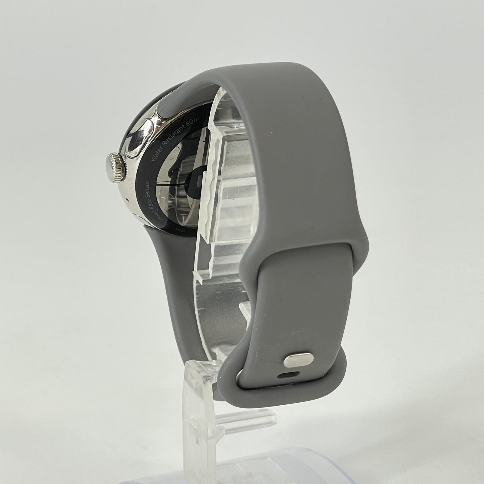 Google Pixel Watch 1 41mm Polished Silver Case w/ Hazel Sport Band – Good