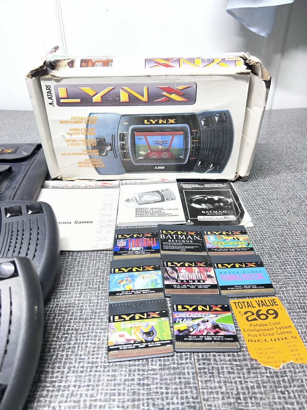 Atari Lynx II System Handheld Consoles With Games, Manuals And Box