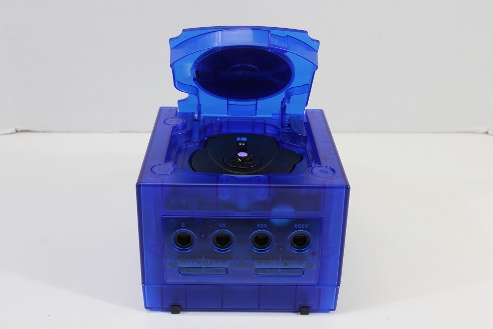 Nintendo Gamecube Console Clear Dark Blue AC S-Video to HDMI NTSC-U/C DOL-001 GC