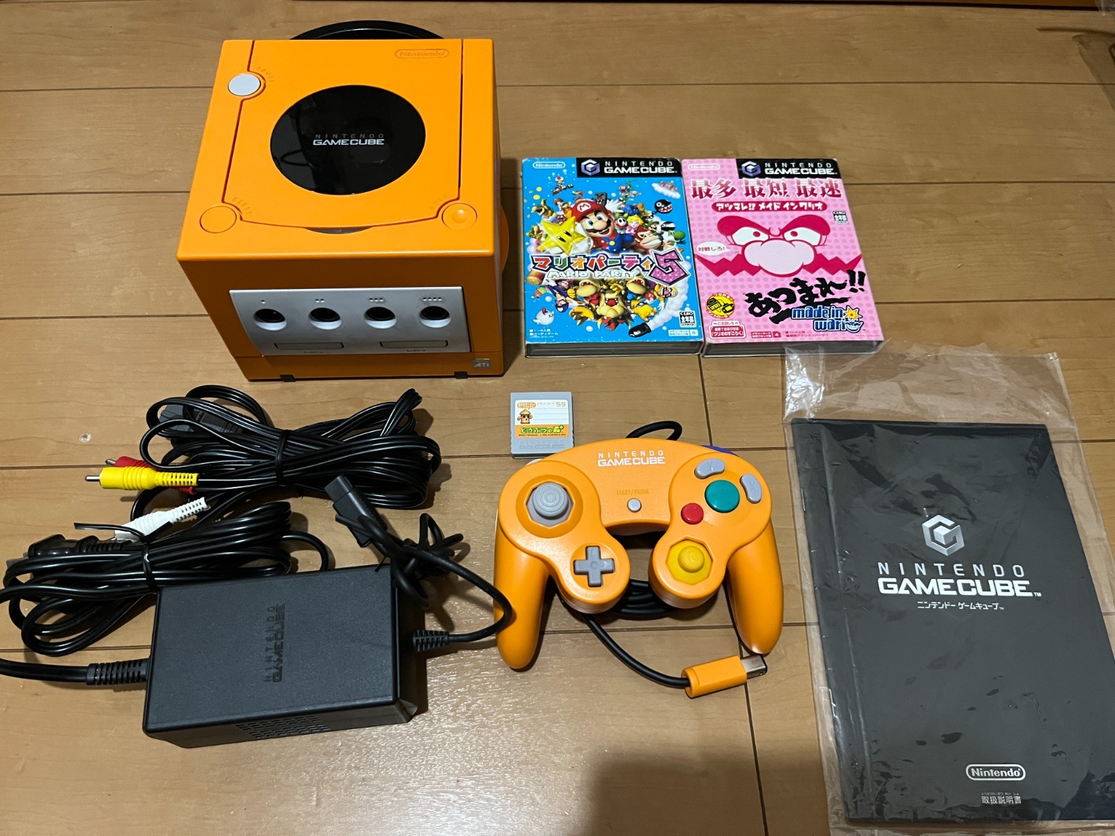 Nintendo GameCube Console & Controller Orange Color with BOX Japan 0320