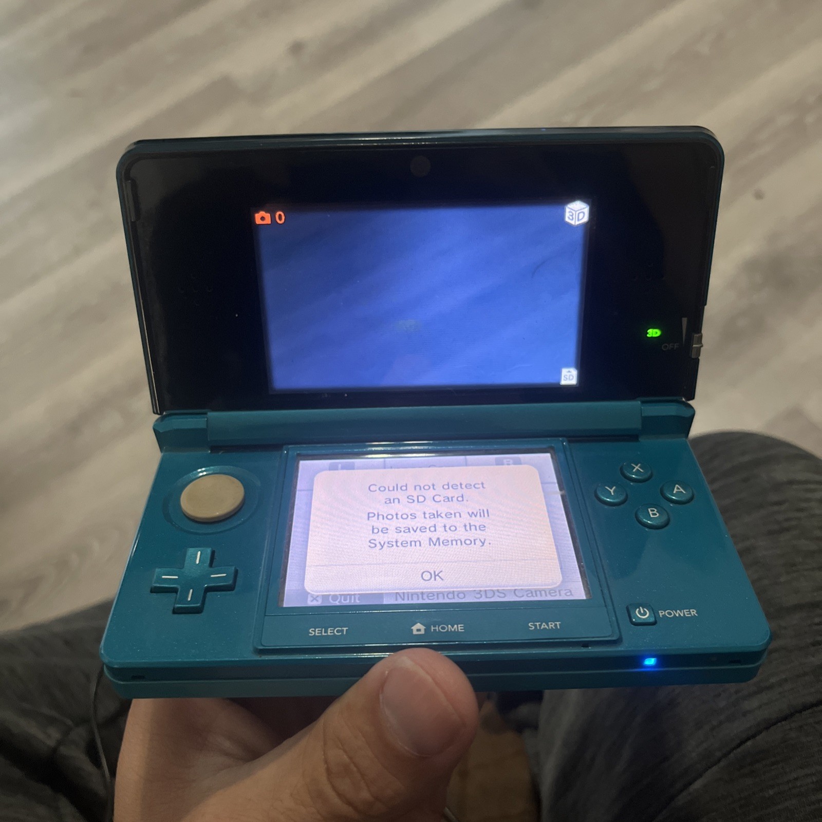 Nintendo 3DS Handheld System – Aqua Blue Charger, Stylus Doesn’t Read Games