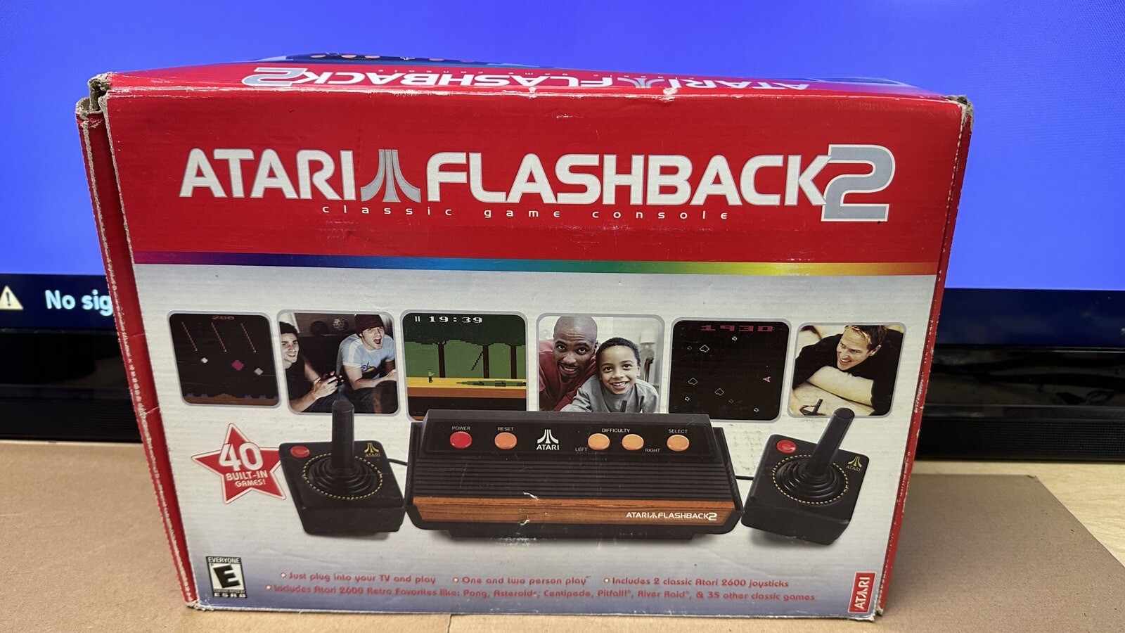 Atari Flashback 2 Classic Retro Game Console Controller TV Plug & Play Tested