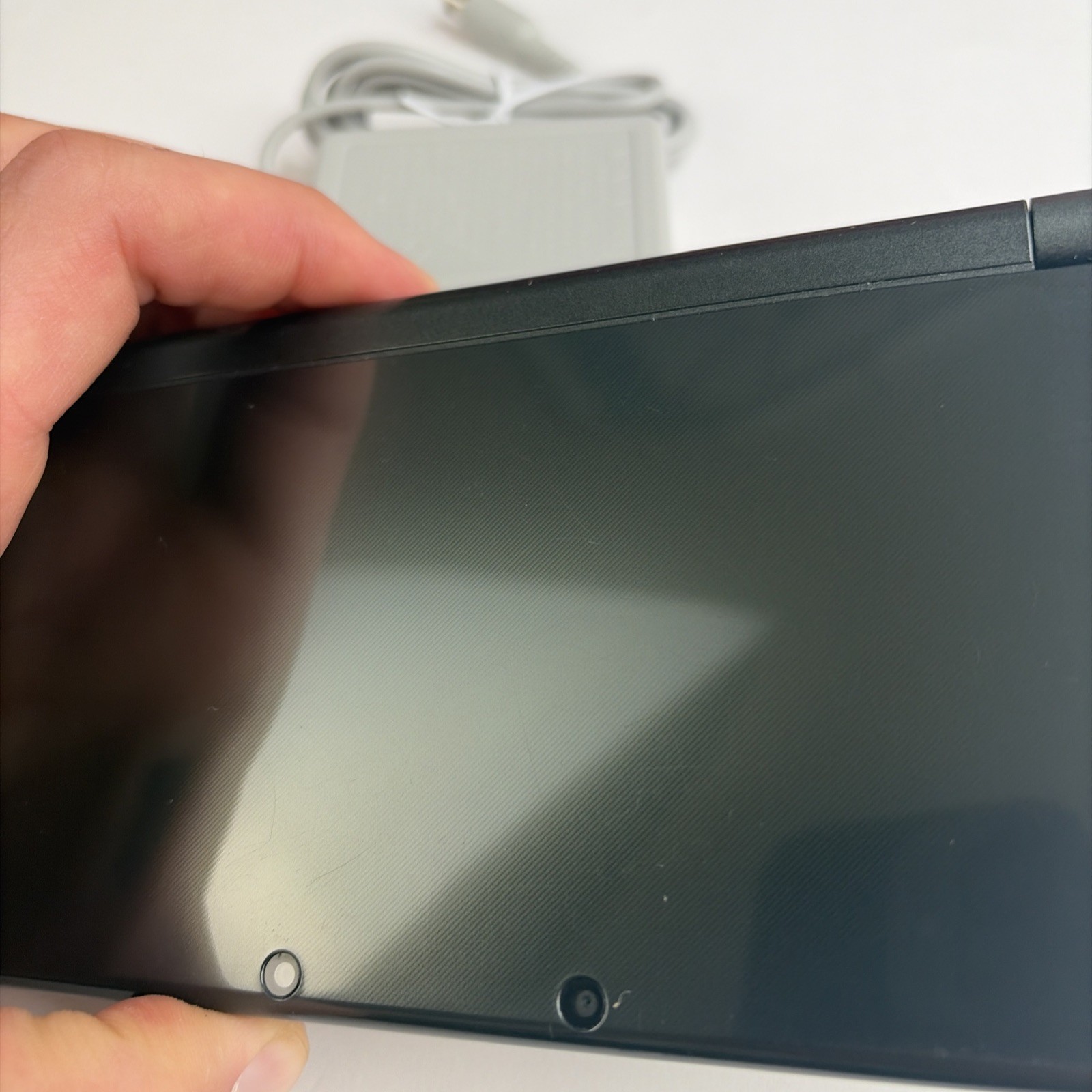 NICE! New Nintendo 3DS XL Gray Black Console Top IPS Charger Stylus US Version