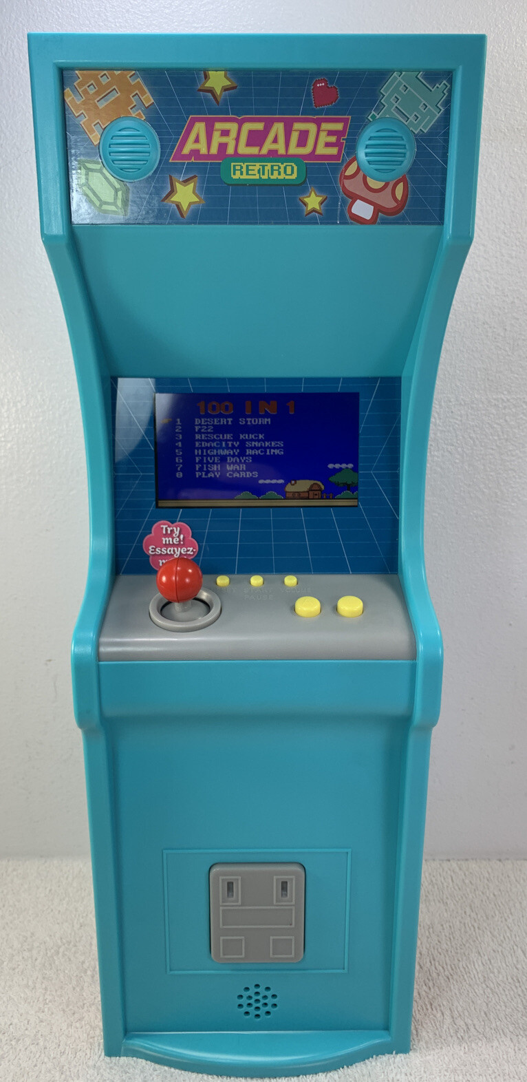 100 in 1 Arcade Retro Game Console 1/4 scale 18″ tall Baby Blue Working