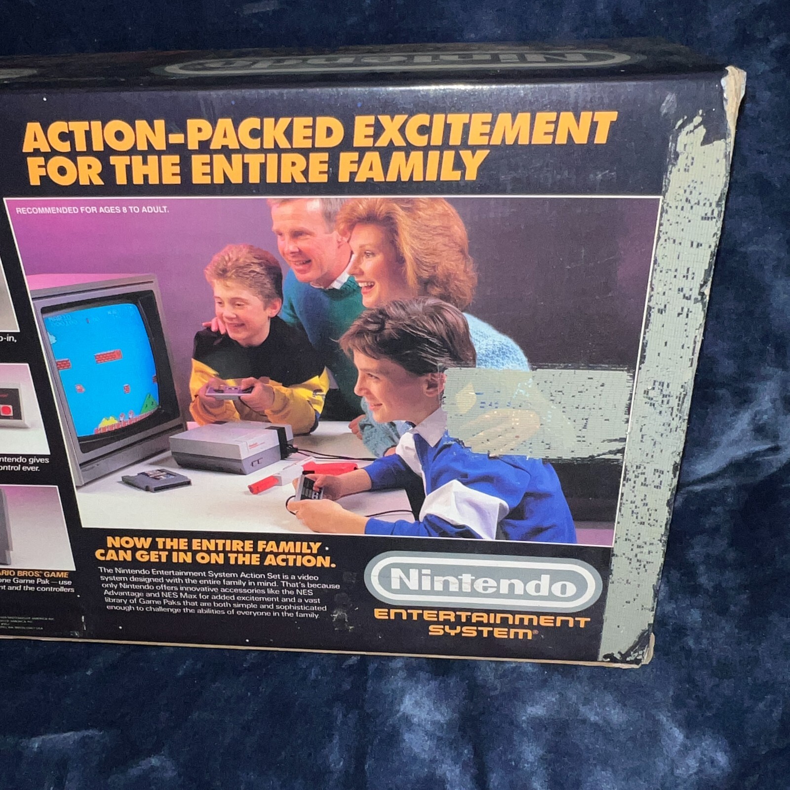 Box Only Vintage Nintendo NES Action Set Home Console – White/Gray Box Only 1987