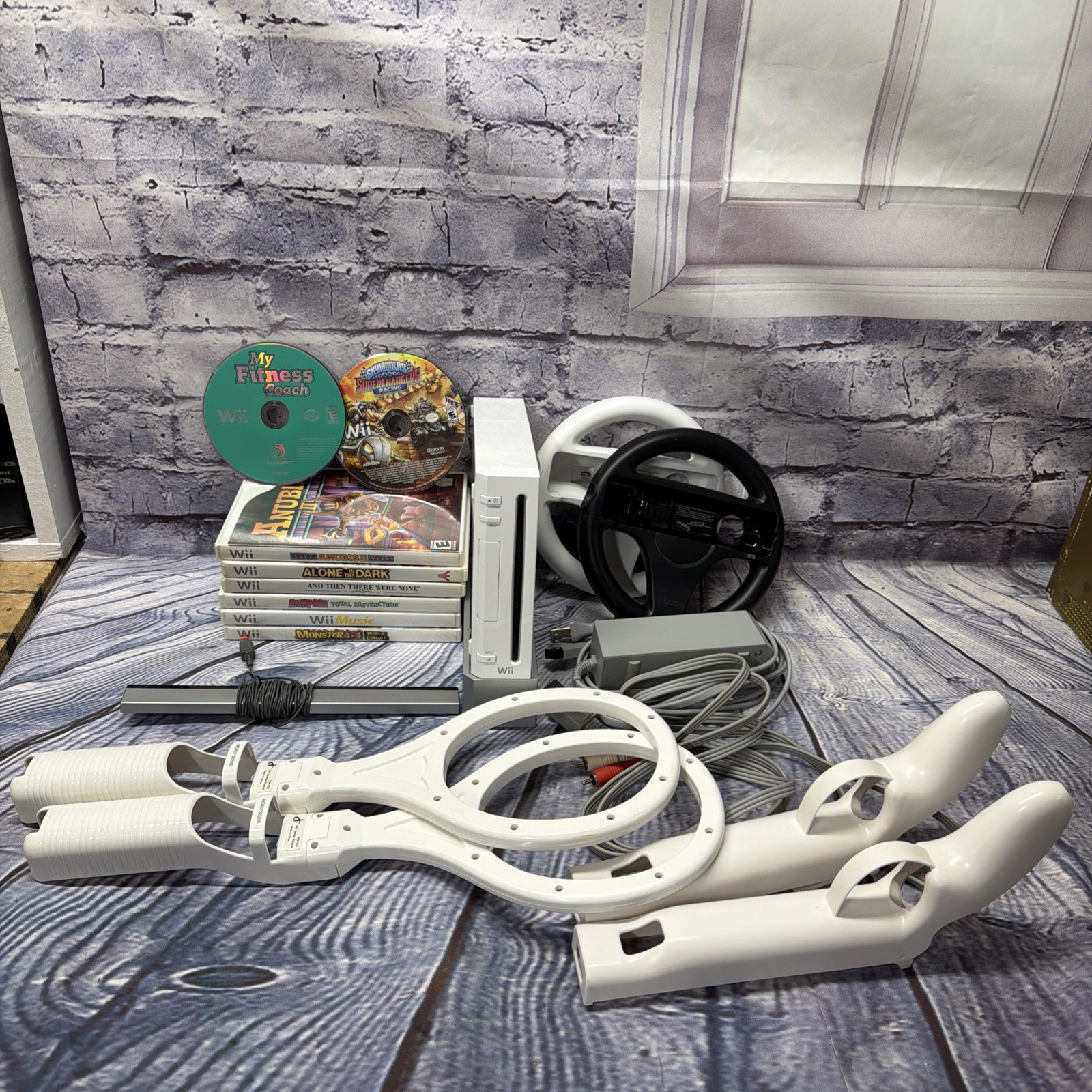 Nintendo Wii Console Bundle White With Games Rvl 001 Tested Fully Working