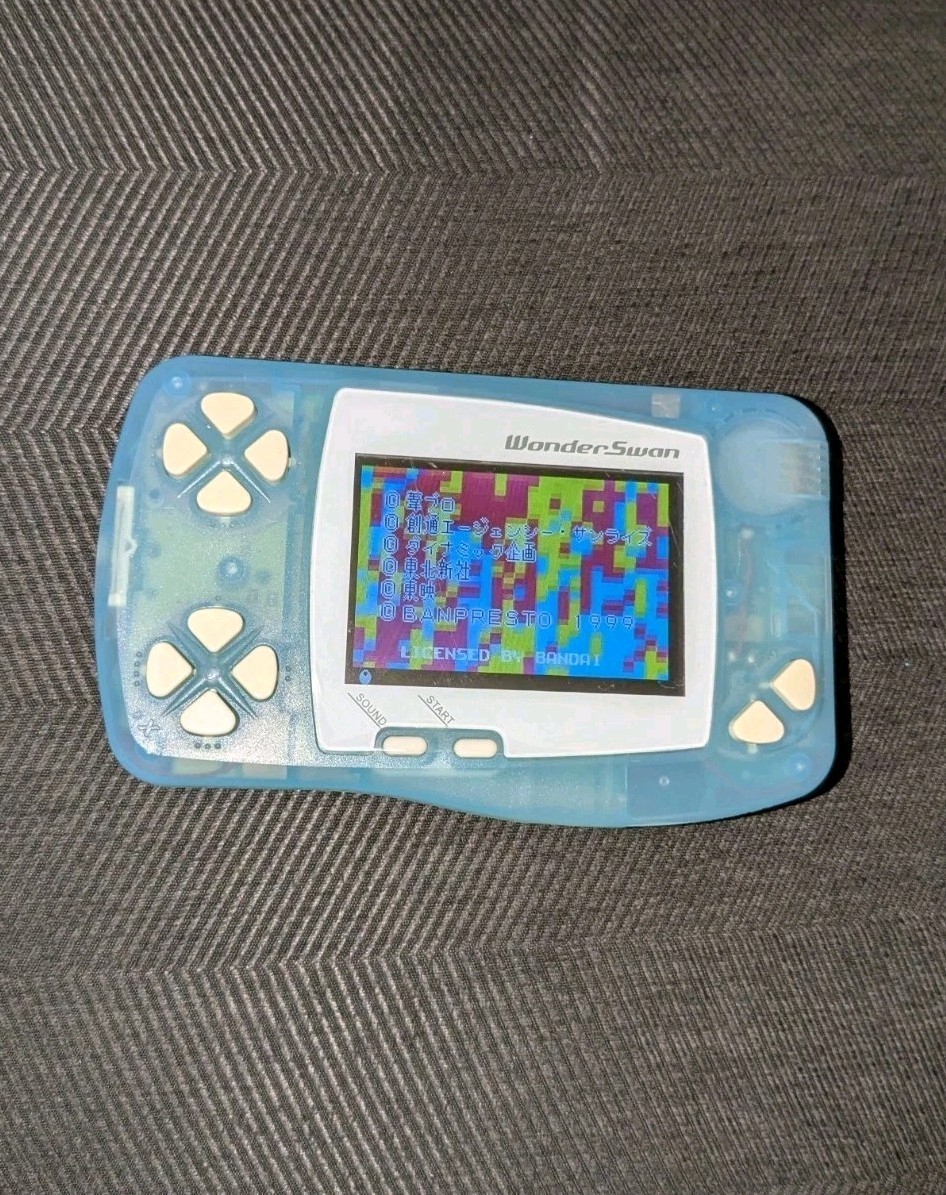 Light/ Soda Blue Bandai WonderSwan WS w/ Backlit IPS Screen Japanese Handheld