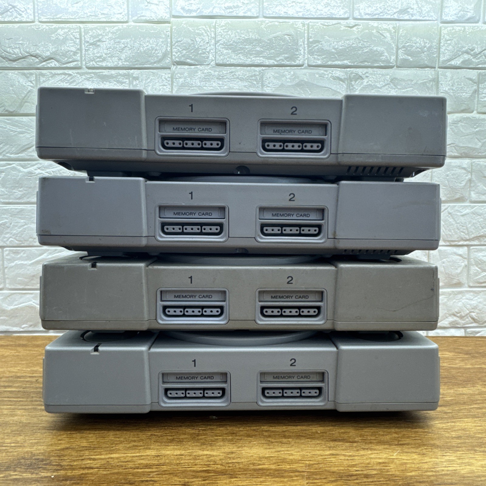 Sony PlayStation 1 NTSC-J SCPH-7000 Japan Consoles Lot of 4 Power On