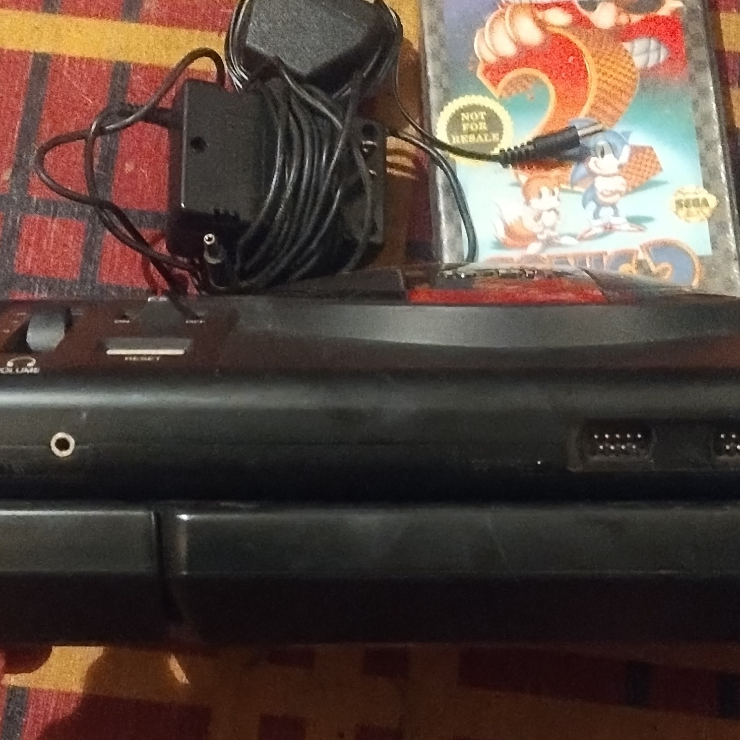 SEGA Genesis 16-Bit Video Game Console + SEGA CD Add-On, Power Adapters, Black
