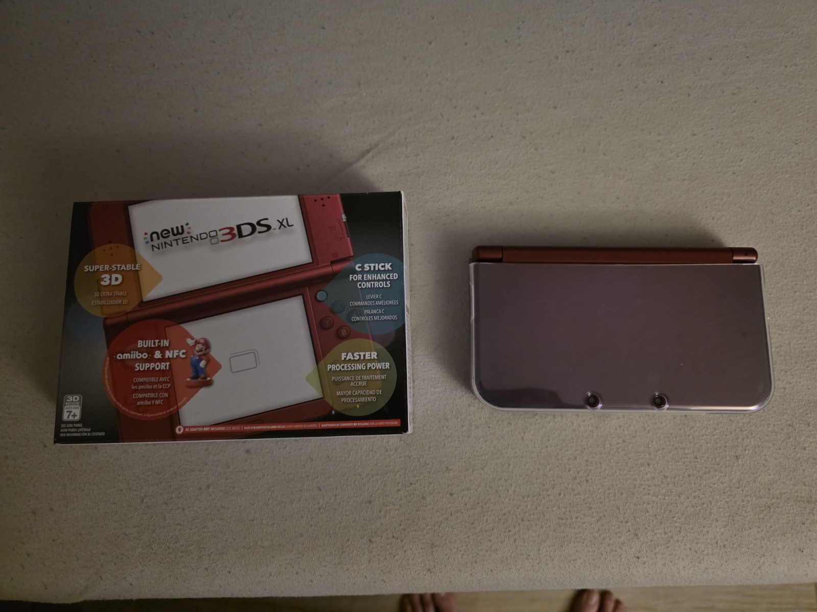 Nintendo 3DS XL Launch Edition Handheld Red Gaming System