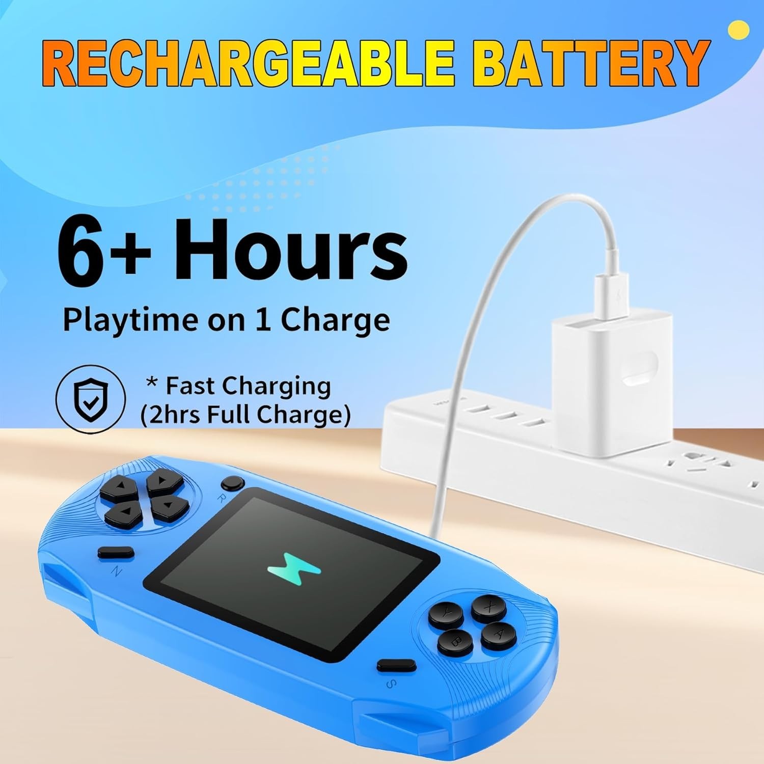 USB Rechargeable Handheld Game Player – 3.0” HD Screen, 100 Classic Games