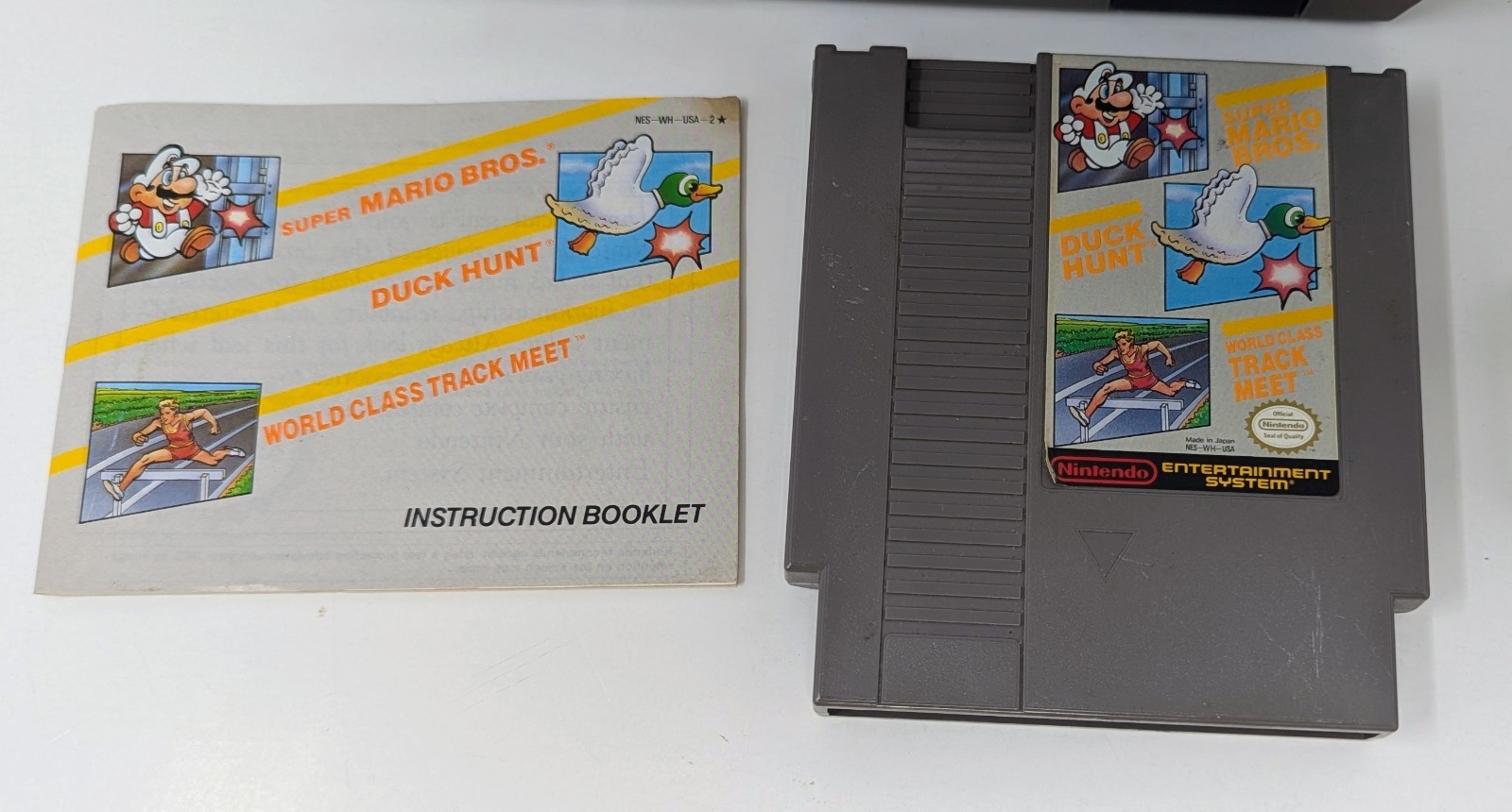 Nintendo NES Console Bundle w/ Super Mario Bros/Duck Hunt/Track Meet – Tested!