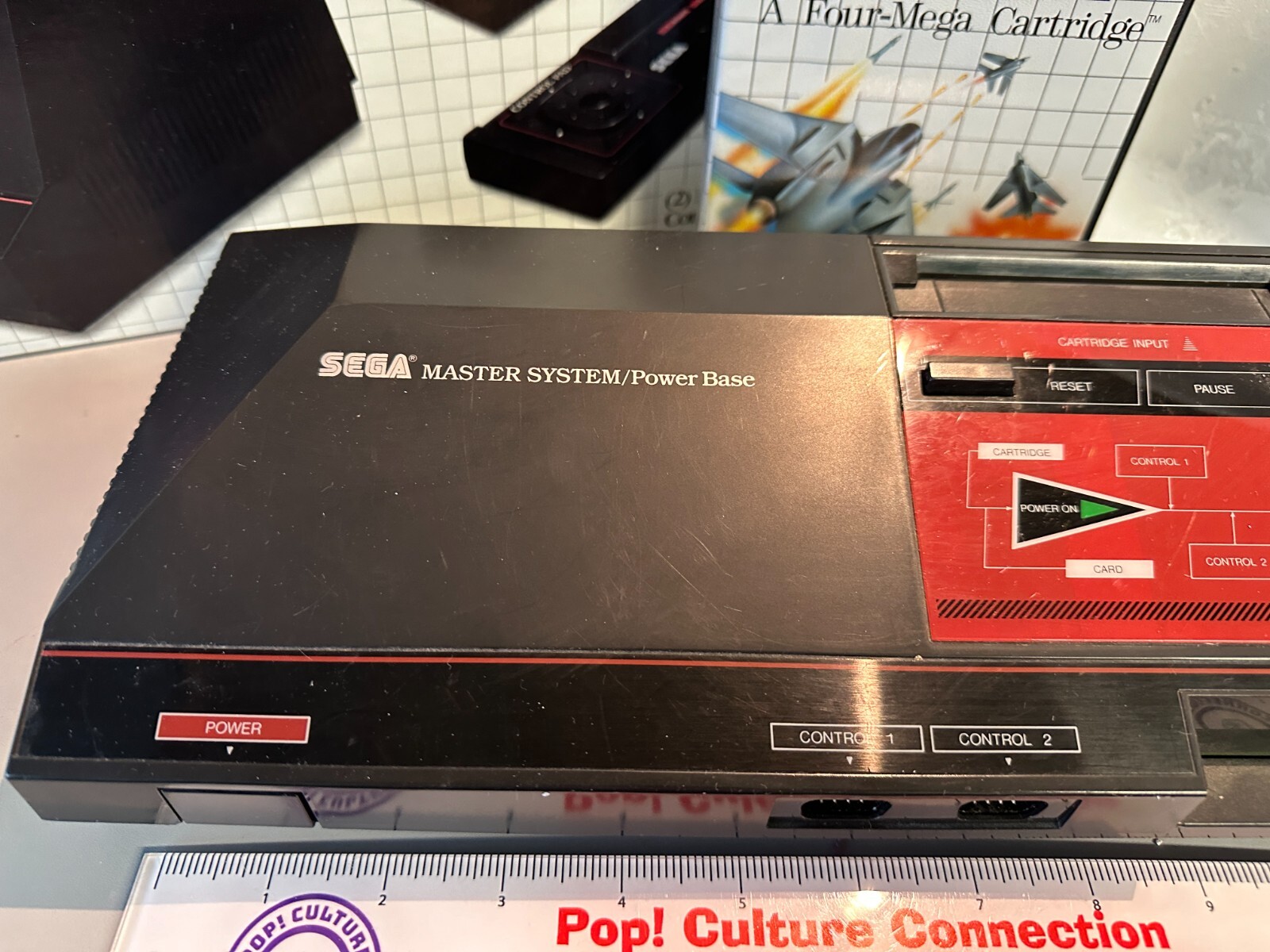 1988 Sega Master System Console In The Box With Game Clean Inv-1213