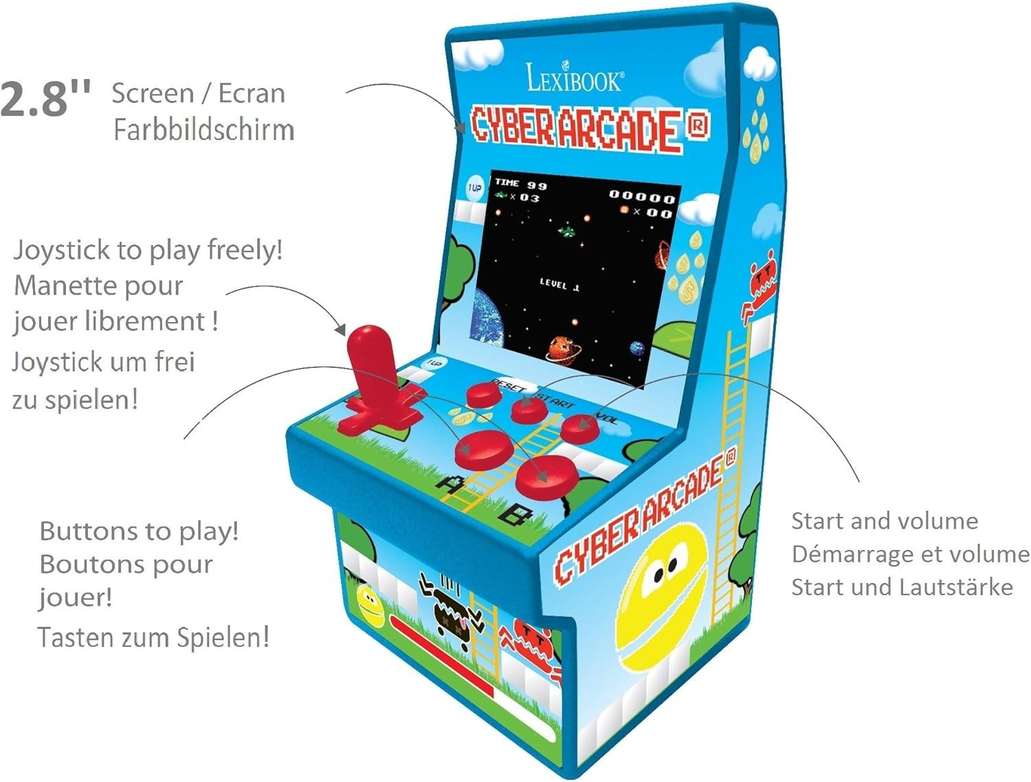 Portable Retro Gaming Console with LCD Screen: 200 Classics for On-the-Go Fun