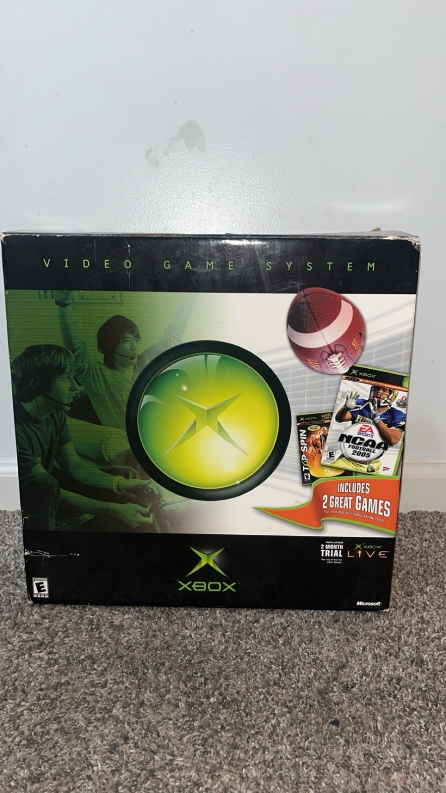 Vintage Original Xbox Video Game System Console With Controllers And Games!