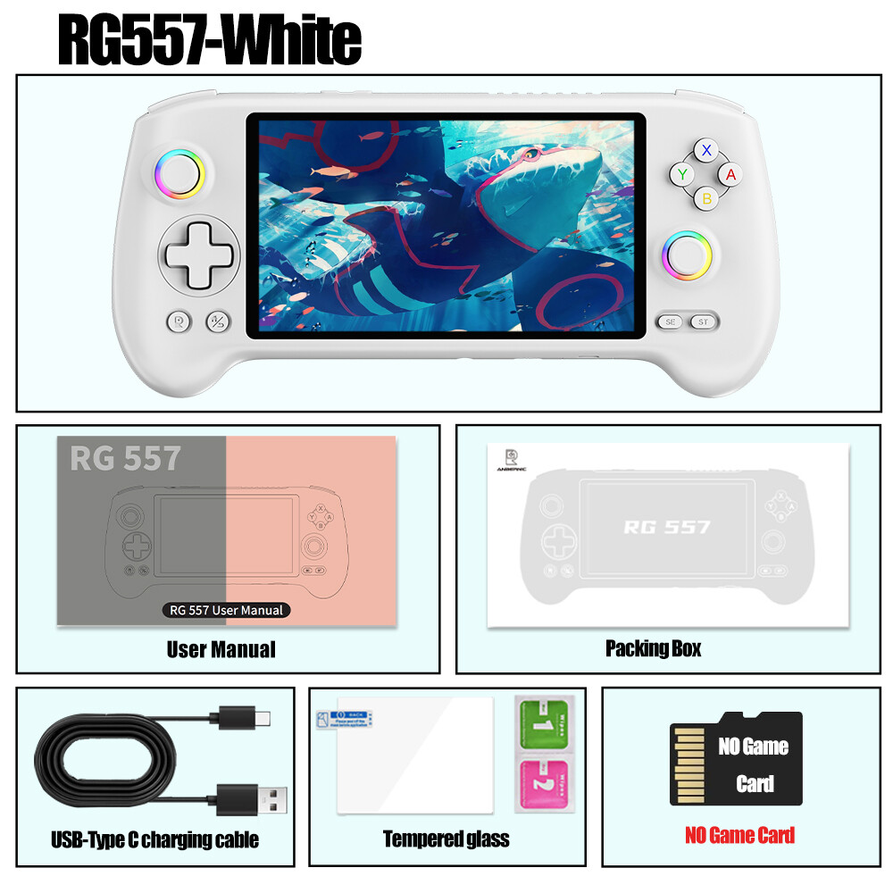 RG557 Handheld Game Console Android 14 5.48′ AMOLED Screen