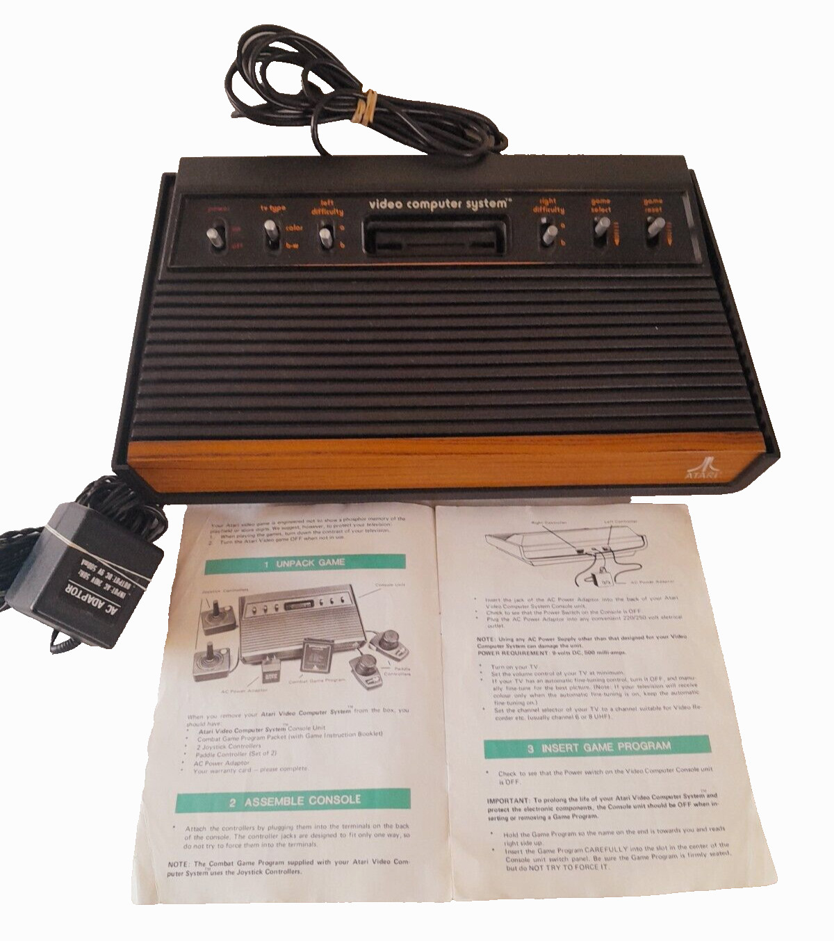 VINTAGE ATARI COMPUTER VIDEO SYSTEM MODEL CX-2600U