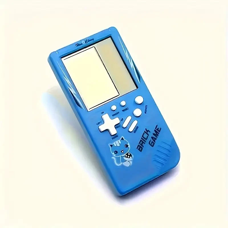 Retro Handheld Game Console 9999 Games -Blue with Adjustable Difficulty & Speed!
