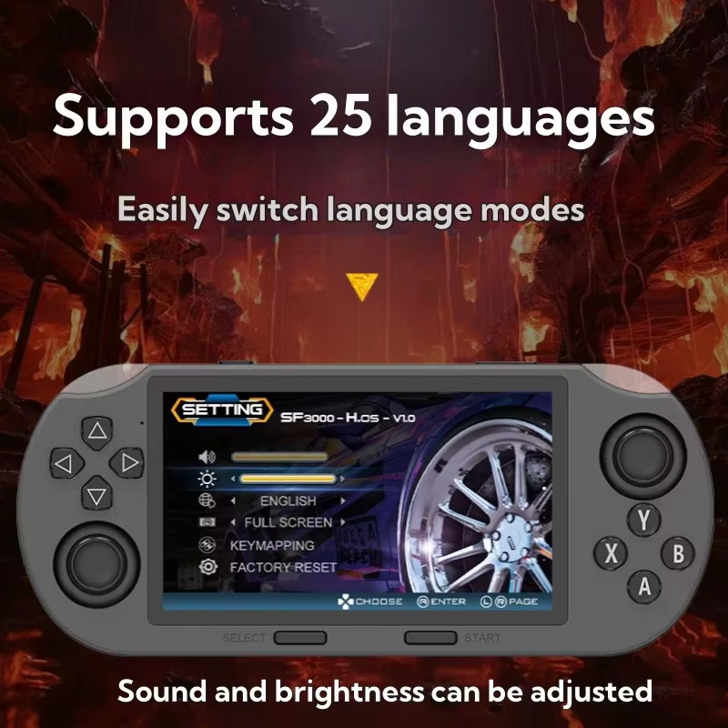 SF3000 Retro Handheld Game Console with 4.5″ IPS Screen and 3000mAh Battery